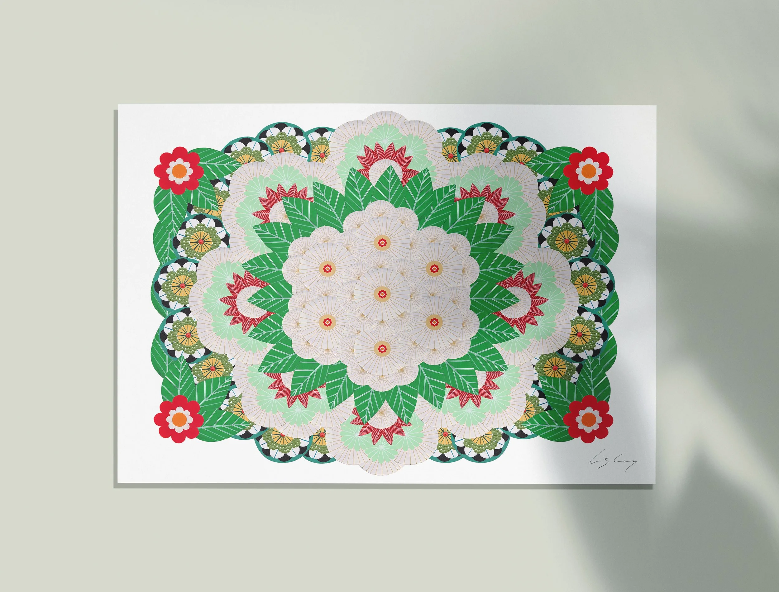 Nature-mandala-with-flowers-leaves