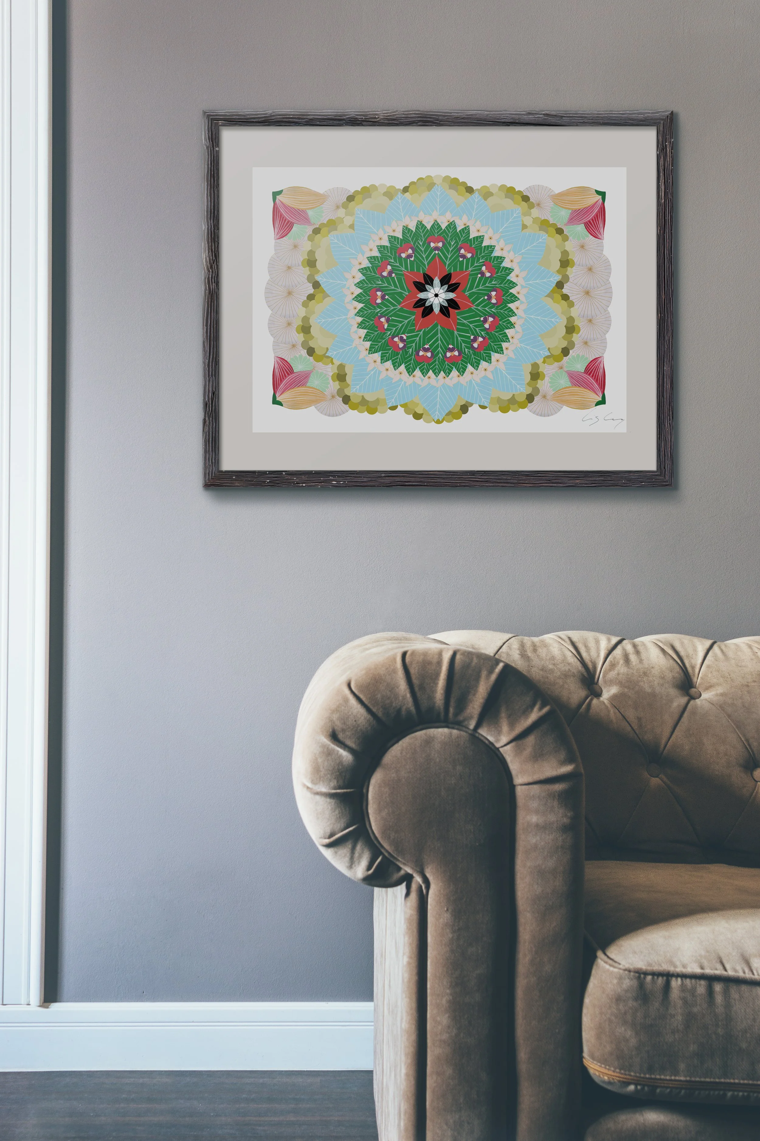 Nature-mandala-with-flowers-leaves