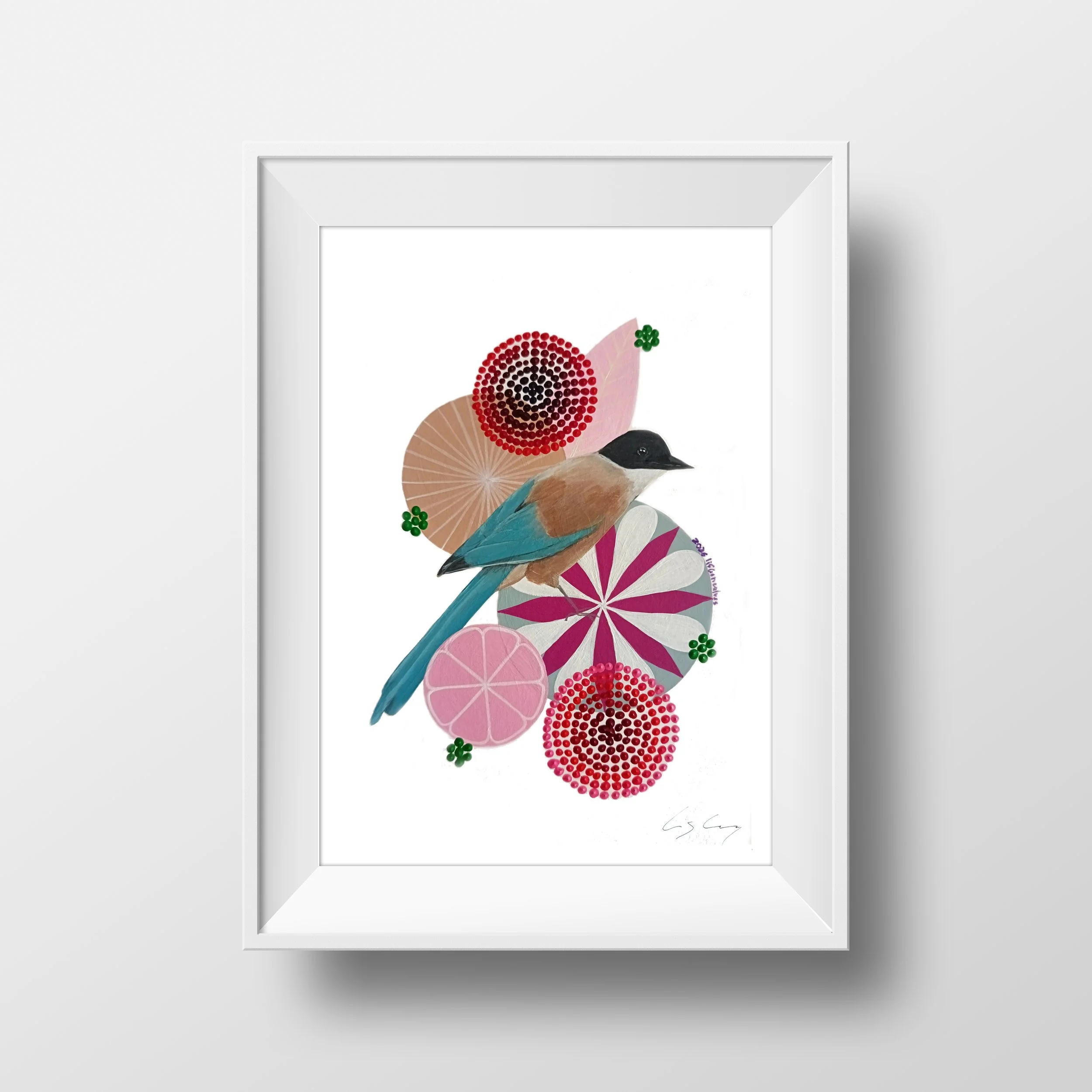 Bird-Pega azul - iberian azure-winged magpie