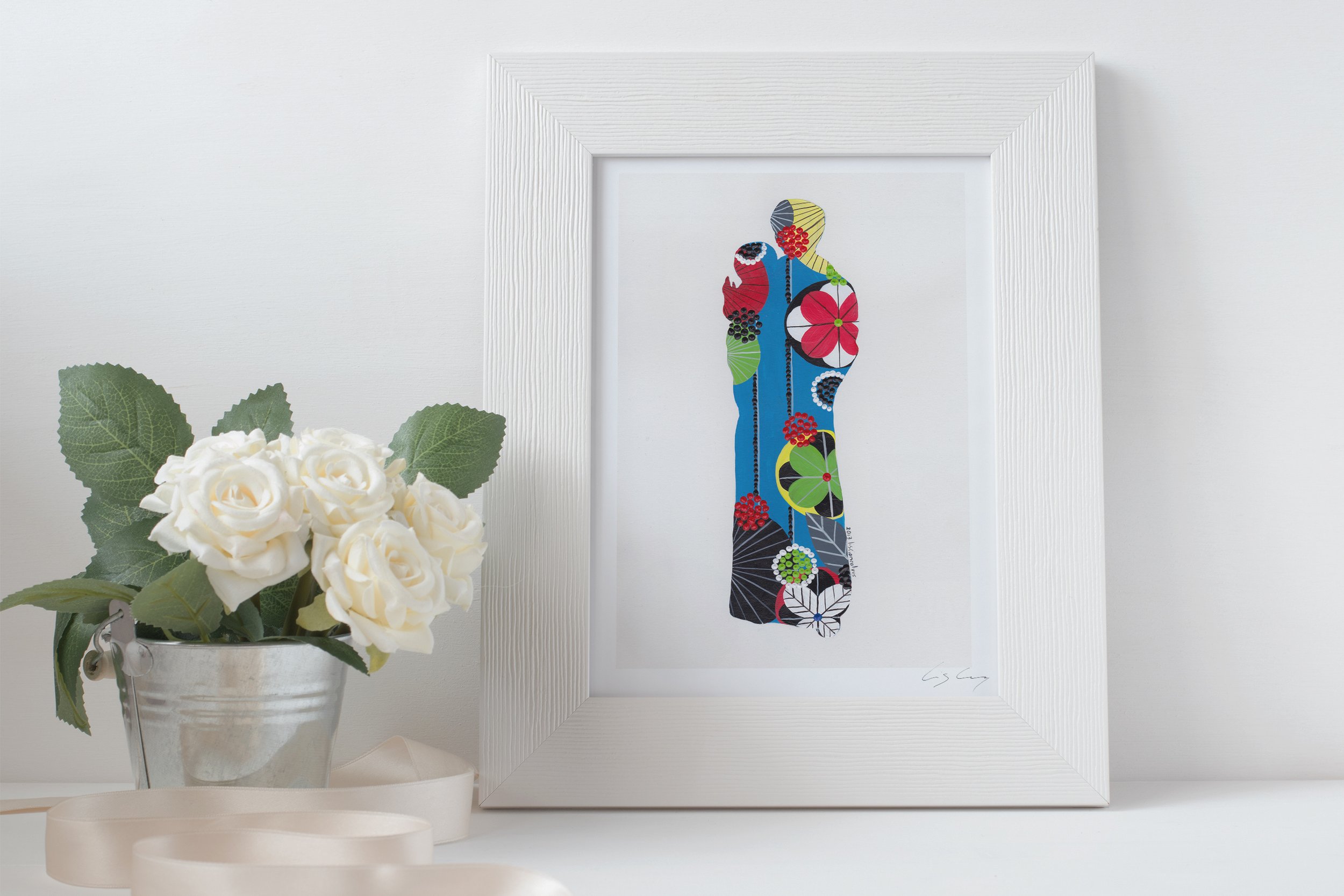 Saint Anthony (Blue) - Fine art print by Lis Gonçalves. A modern and colourful take on a famous Portuguese icon.
