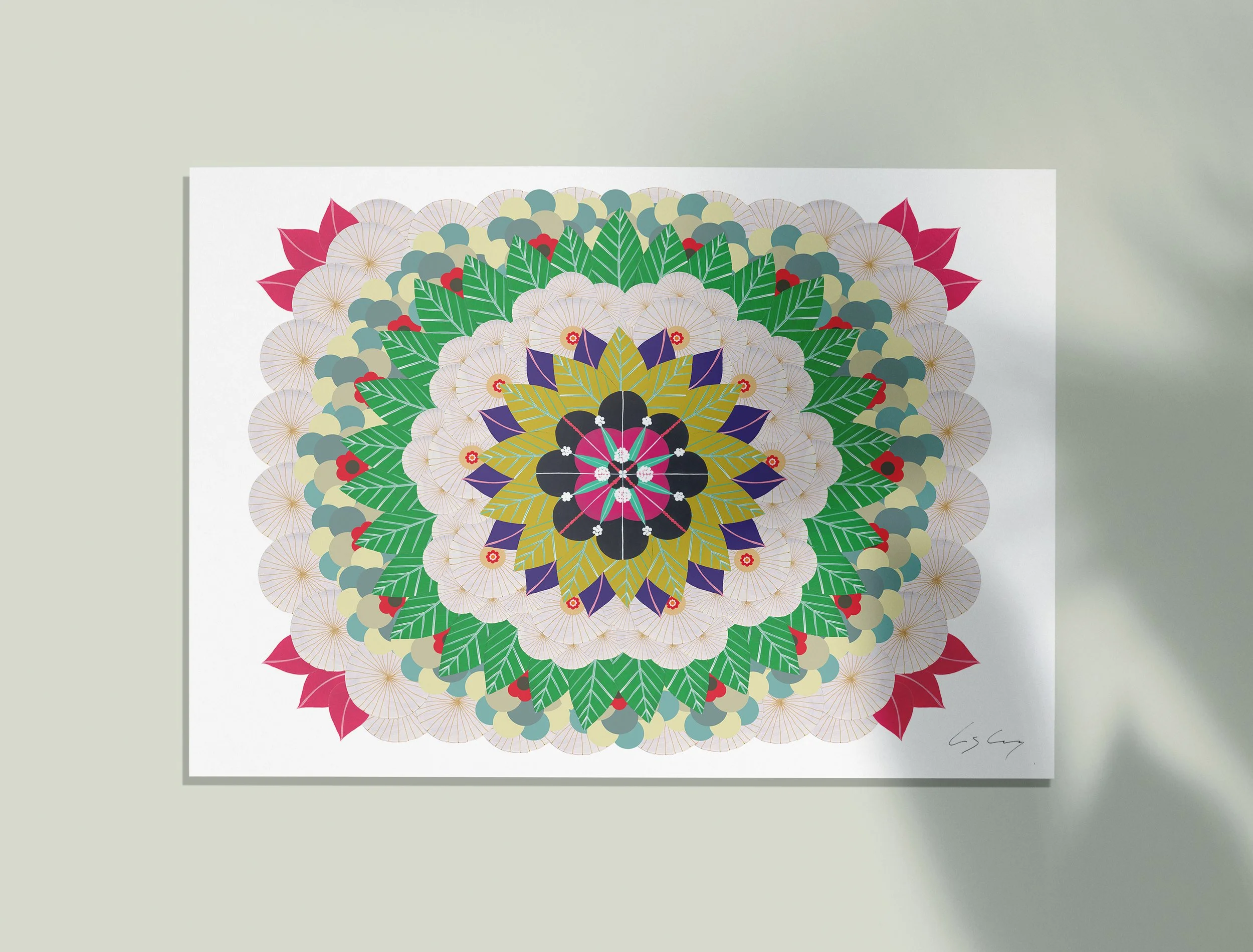 Nature-mandala-with-flowers-leaves