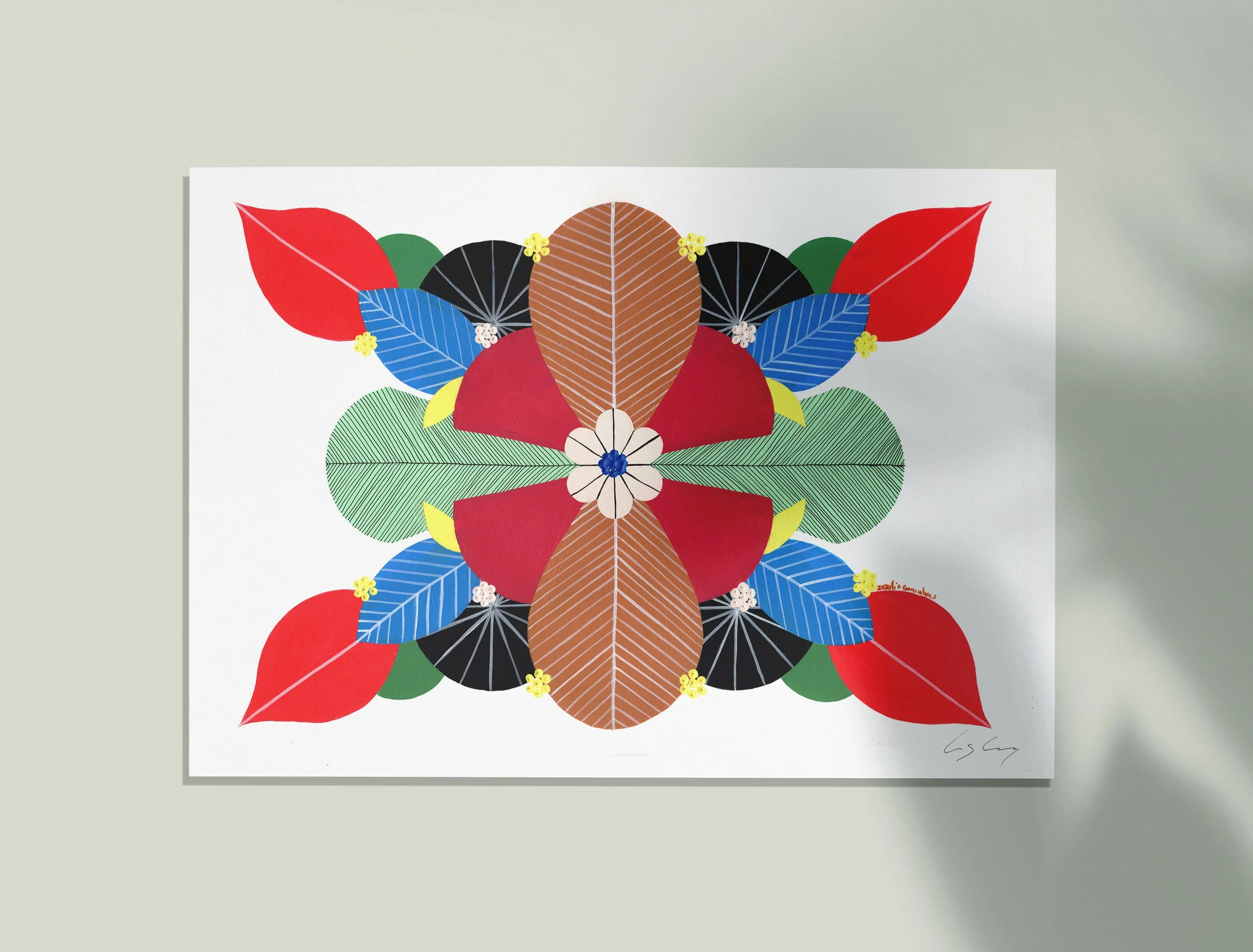 Strength #1 - Fine art print by Lis Gonçalves, from the series of mandala-like art "Energy Reflections".