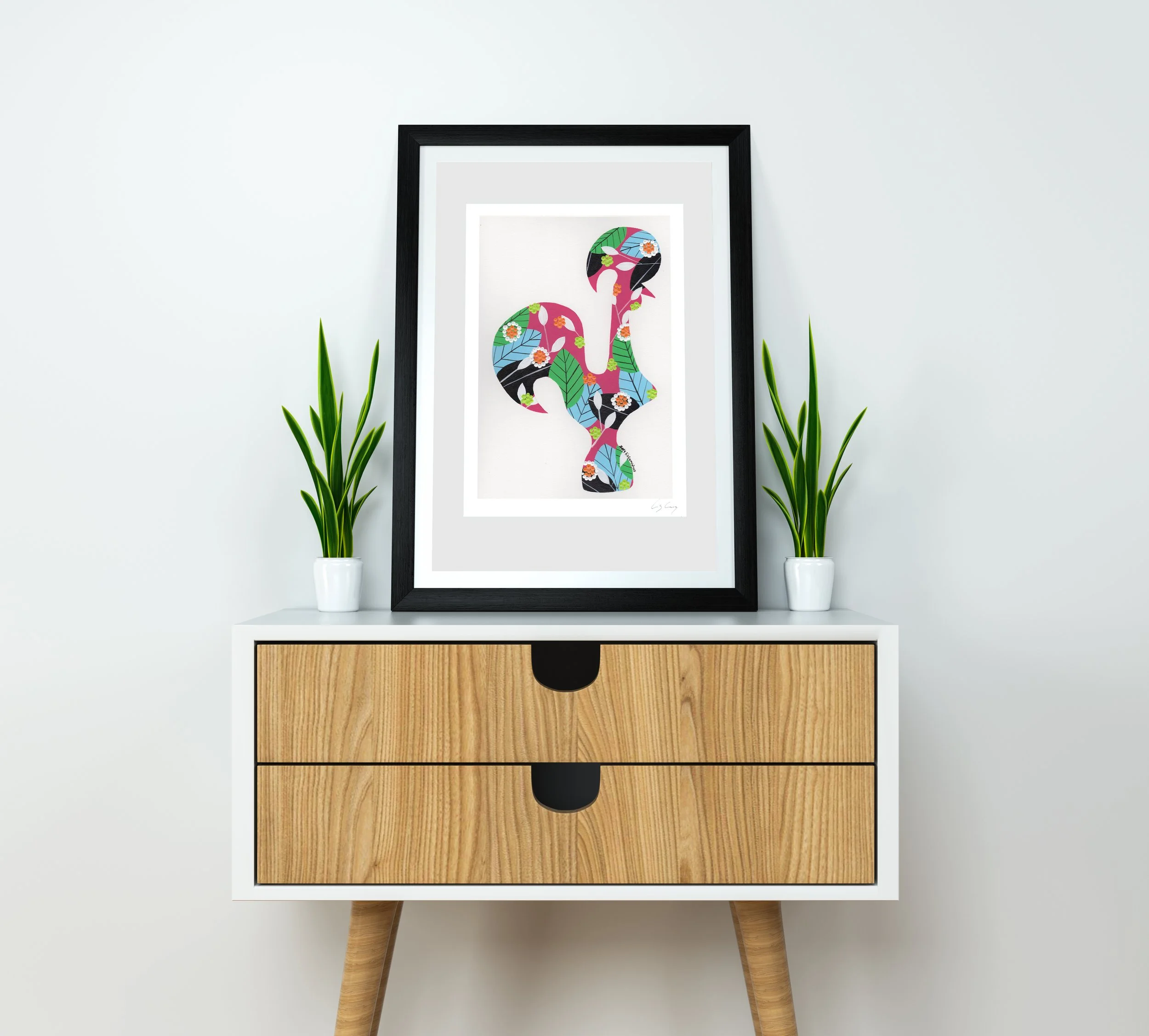 Portuguese Rooster (Fuchsia)