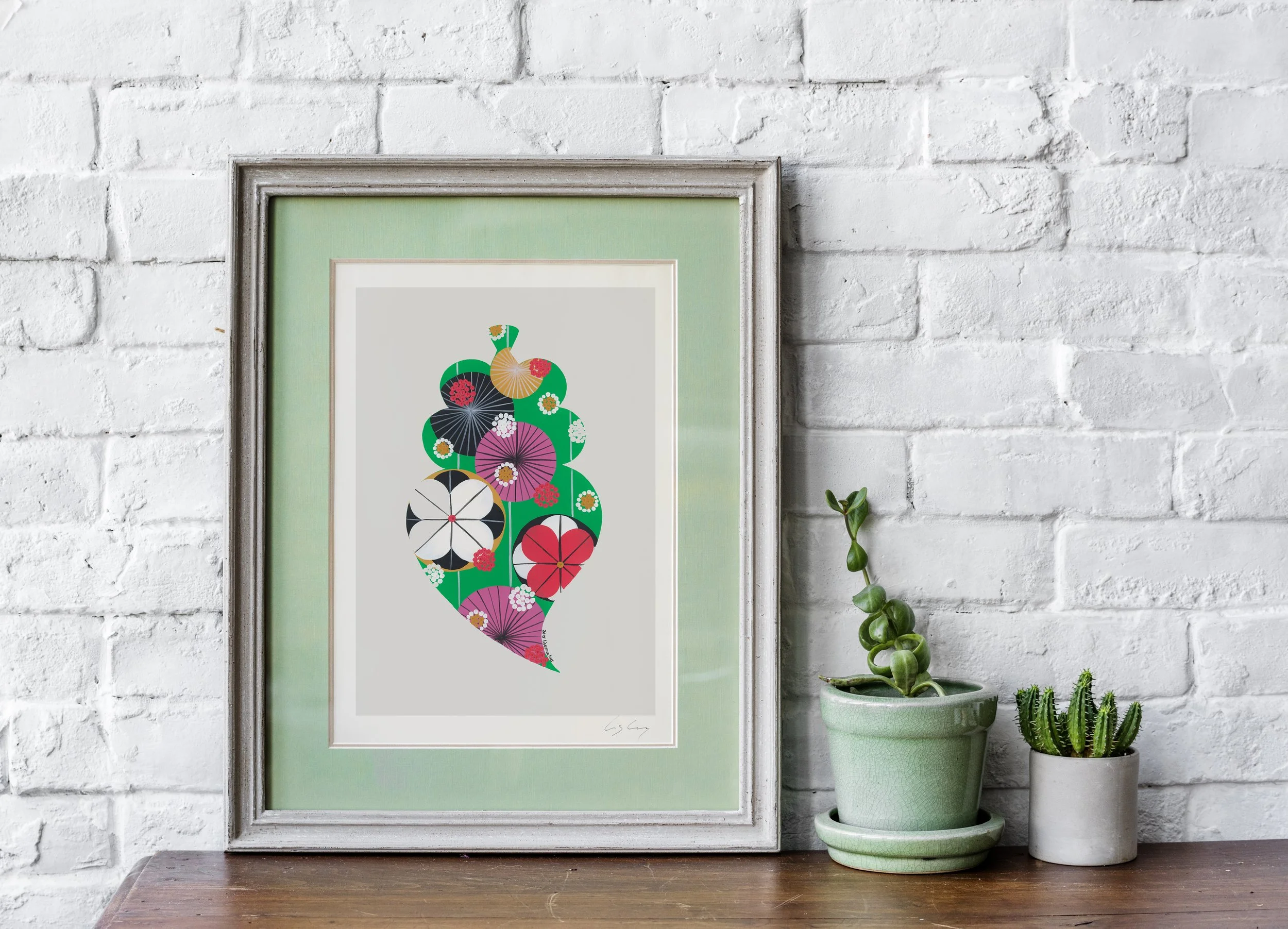 Portuguese Heart (Green) - Fine art print by Lis Gonçalves. A modern and colourful take on a famous Portuguese icon.