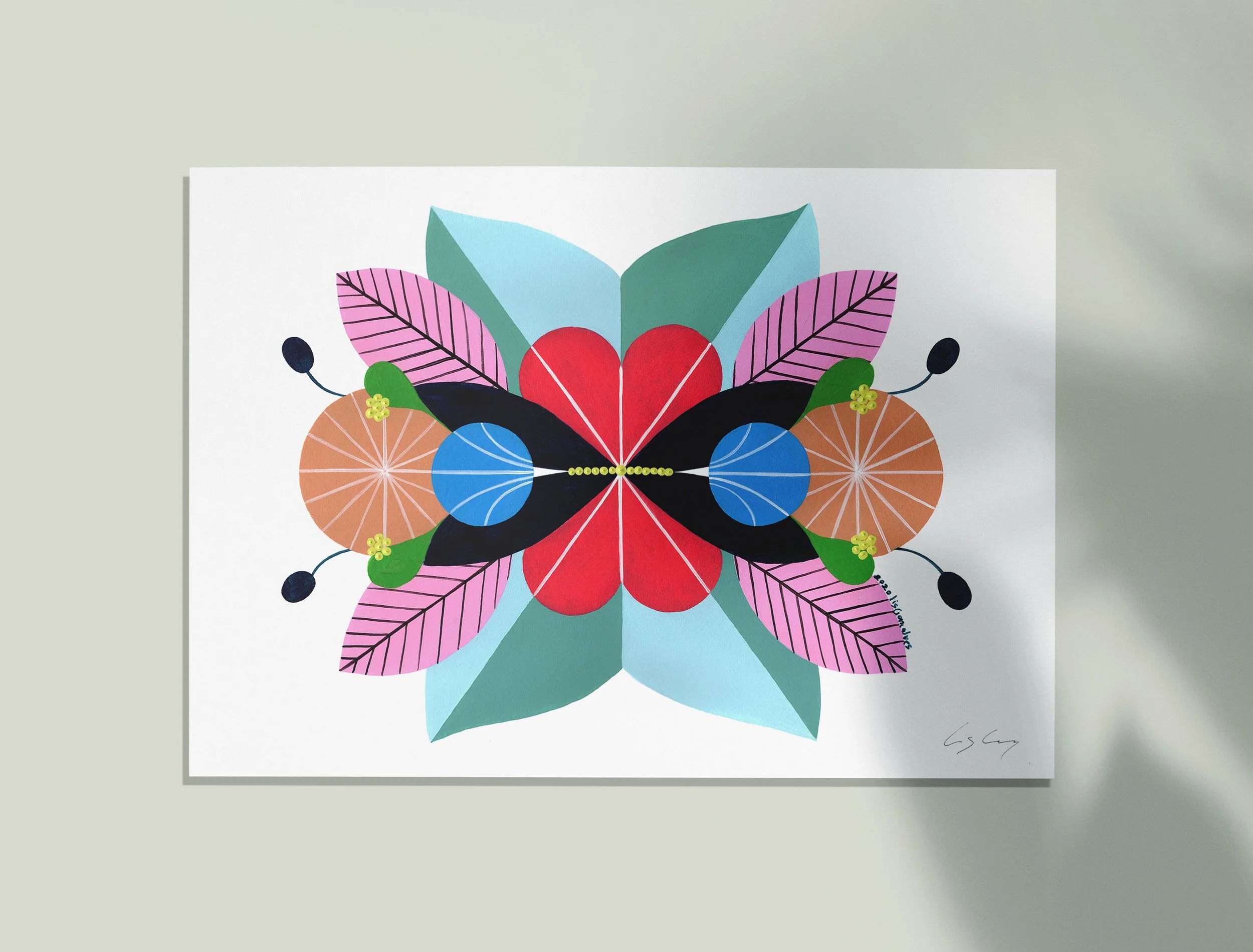 Love #1 - Fine art print by Lis Gonçalves, from the series of mandala-like art "Energy Reflections".
