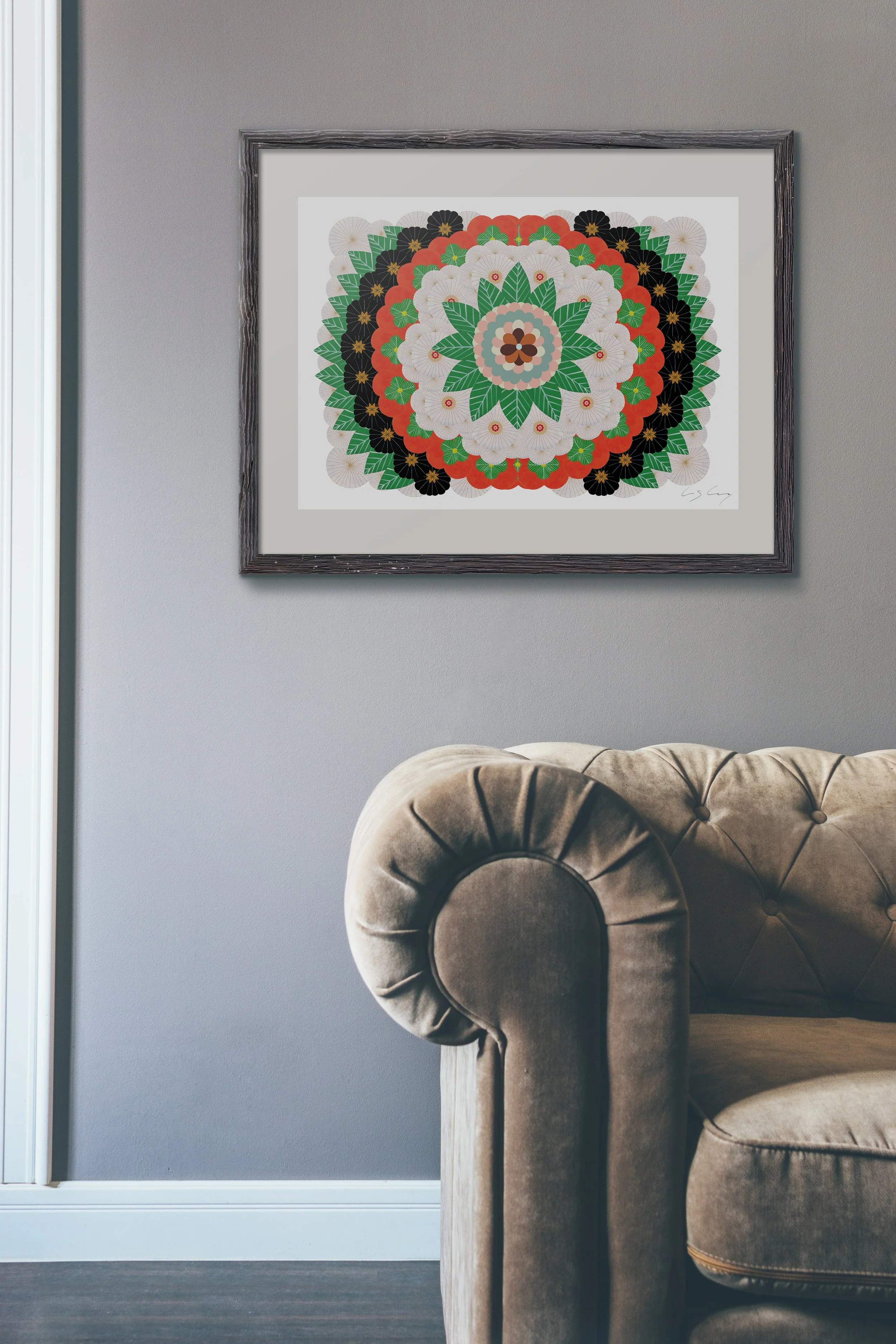 Nature-mandala-with-flowers-leaves