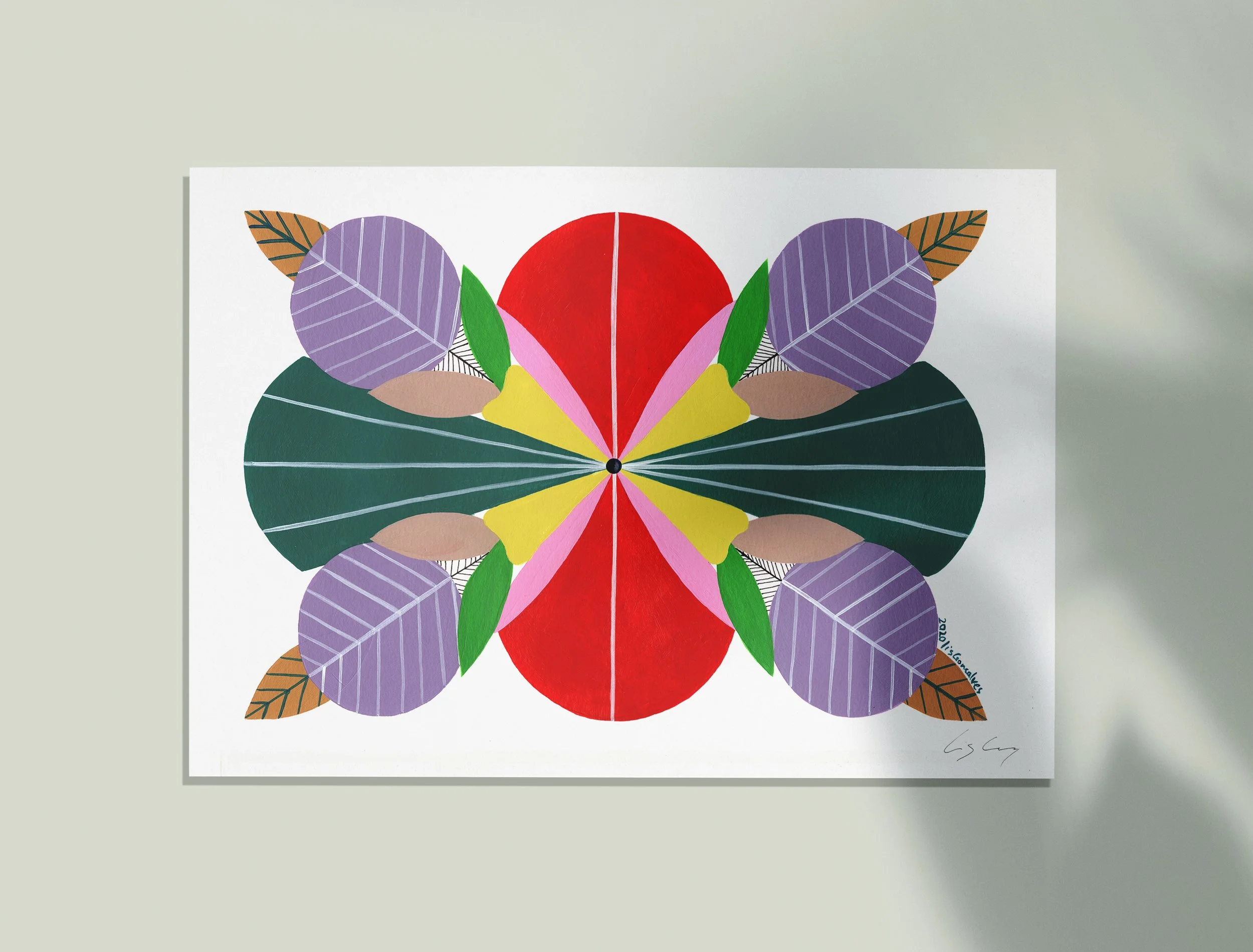 Vitality #1 - Fine art print by Lis Gonçalves, from the series of mandala-like art "Energy Reflections".