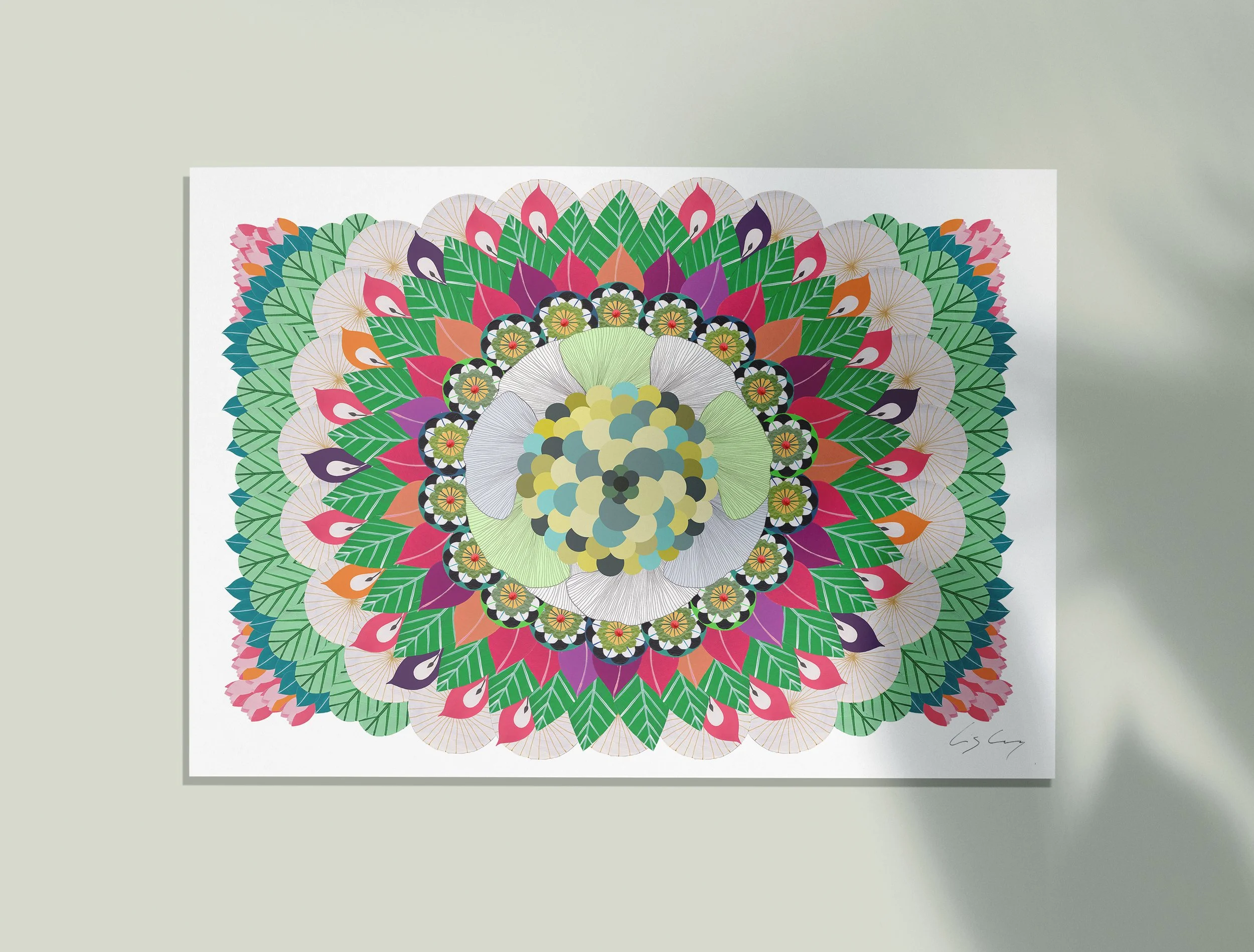 Nature-mandala-with-flowers-leaves