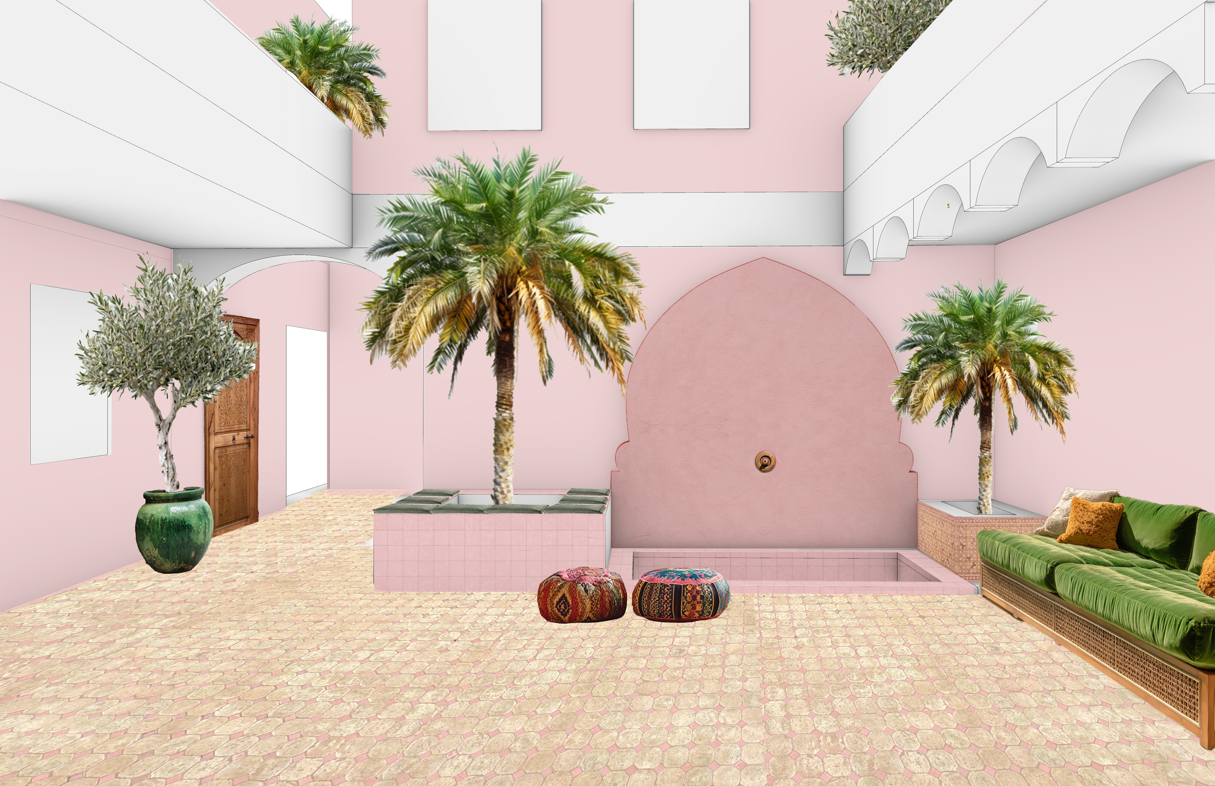 250728_Sass Riad_Courtyard Color Study_Pink Bejmat.png