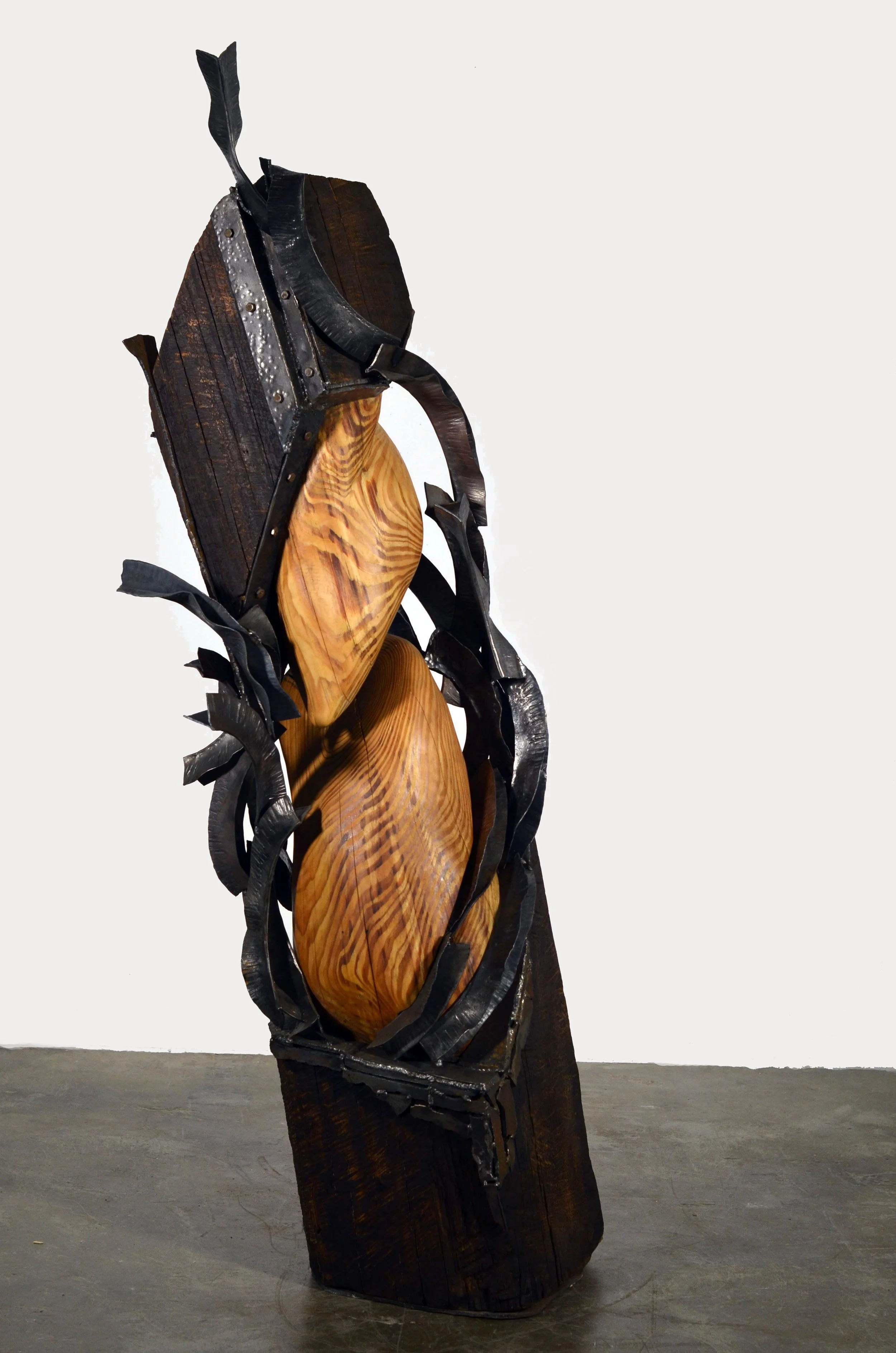 "Nature is Wrought" 
2016, Pine, Forged steel. 24"x32"x72"