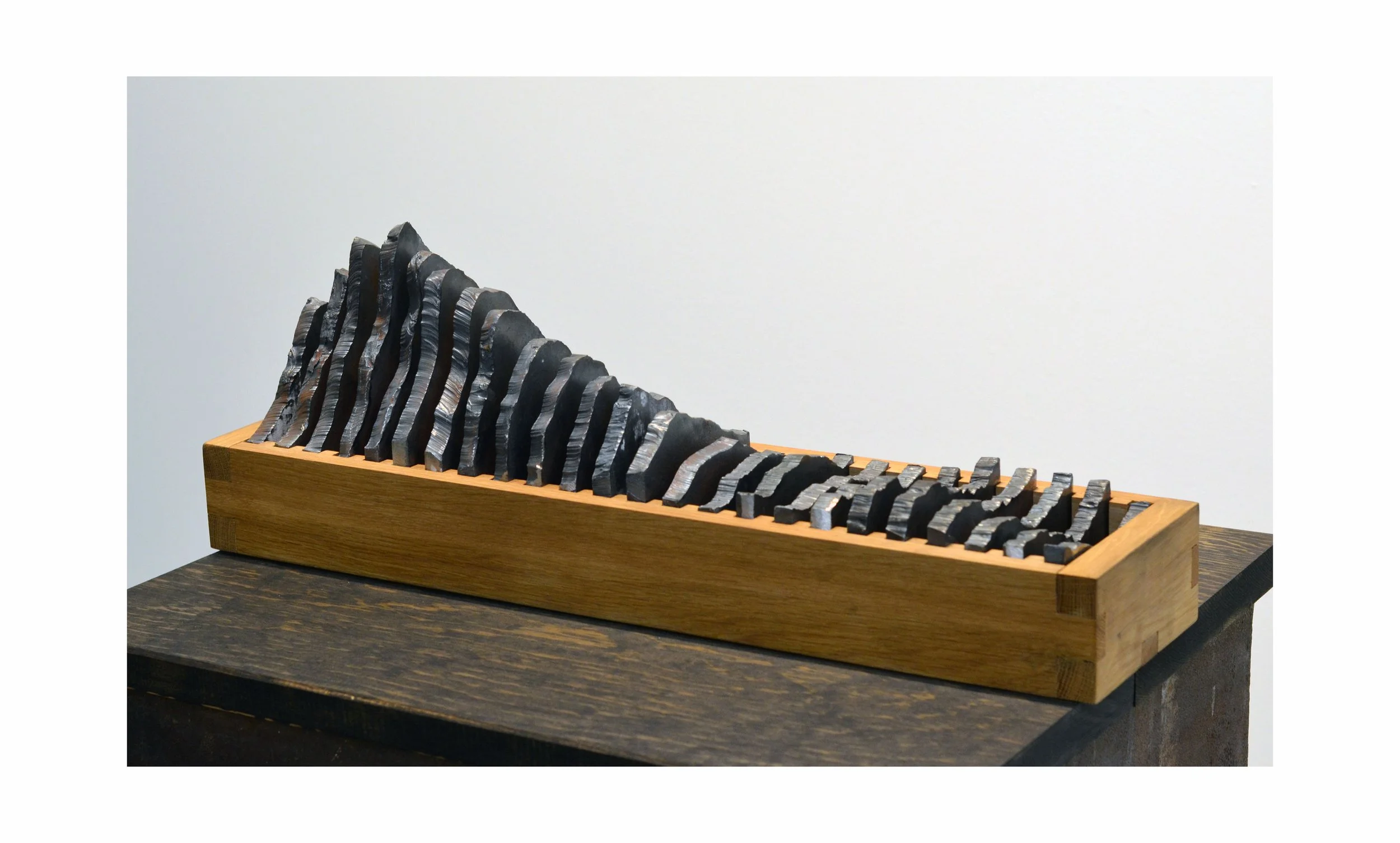 "Mountain Index"
2018, Steel, Wood. 20"x8"x8"