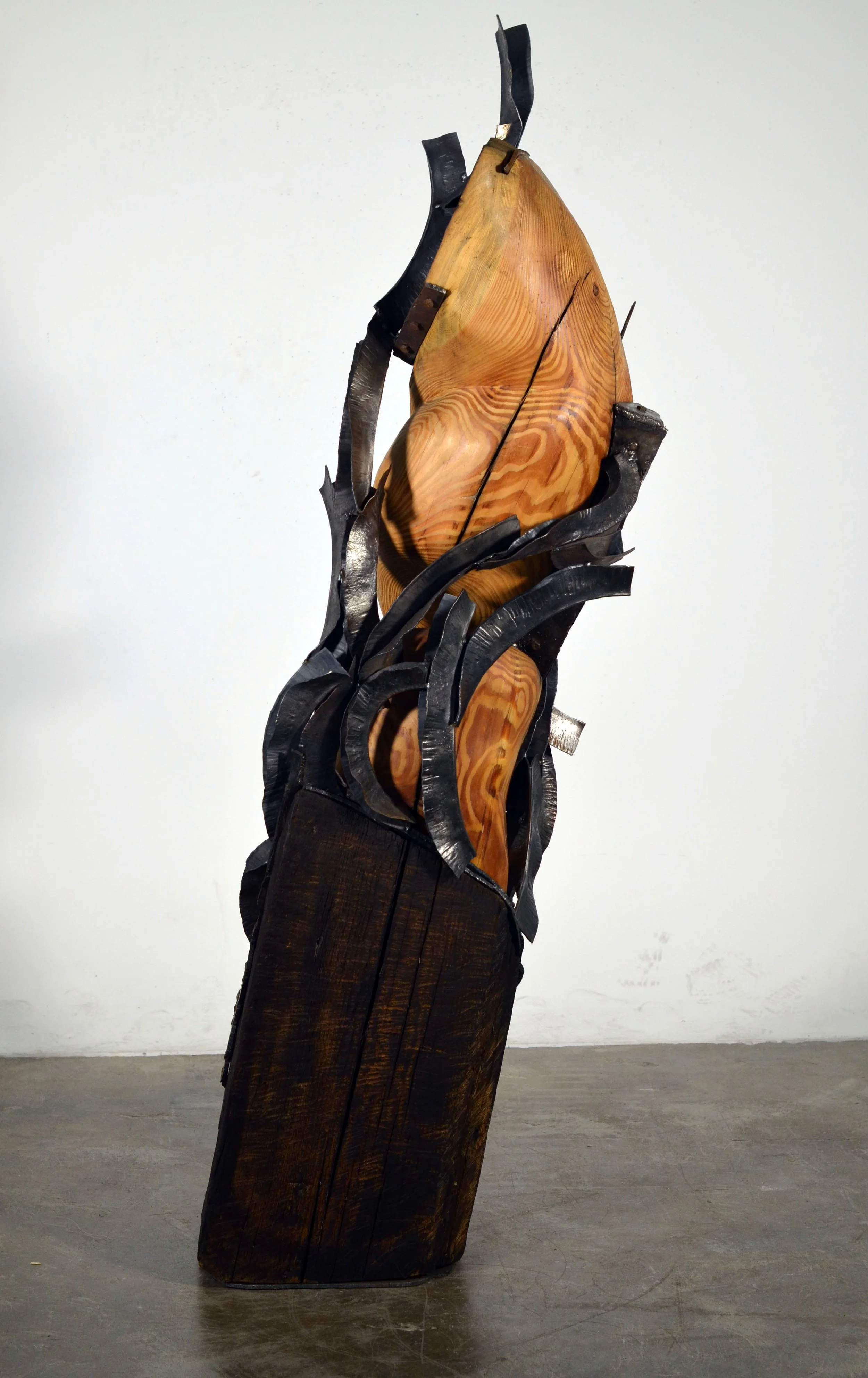 "Nature is Wrought" 
2016, Pine, Forged steel. 24"x32"x72"