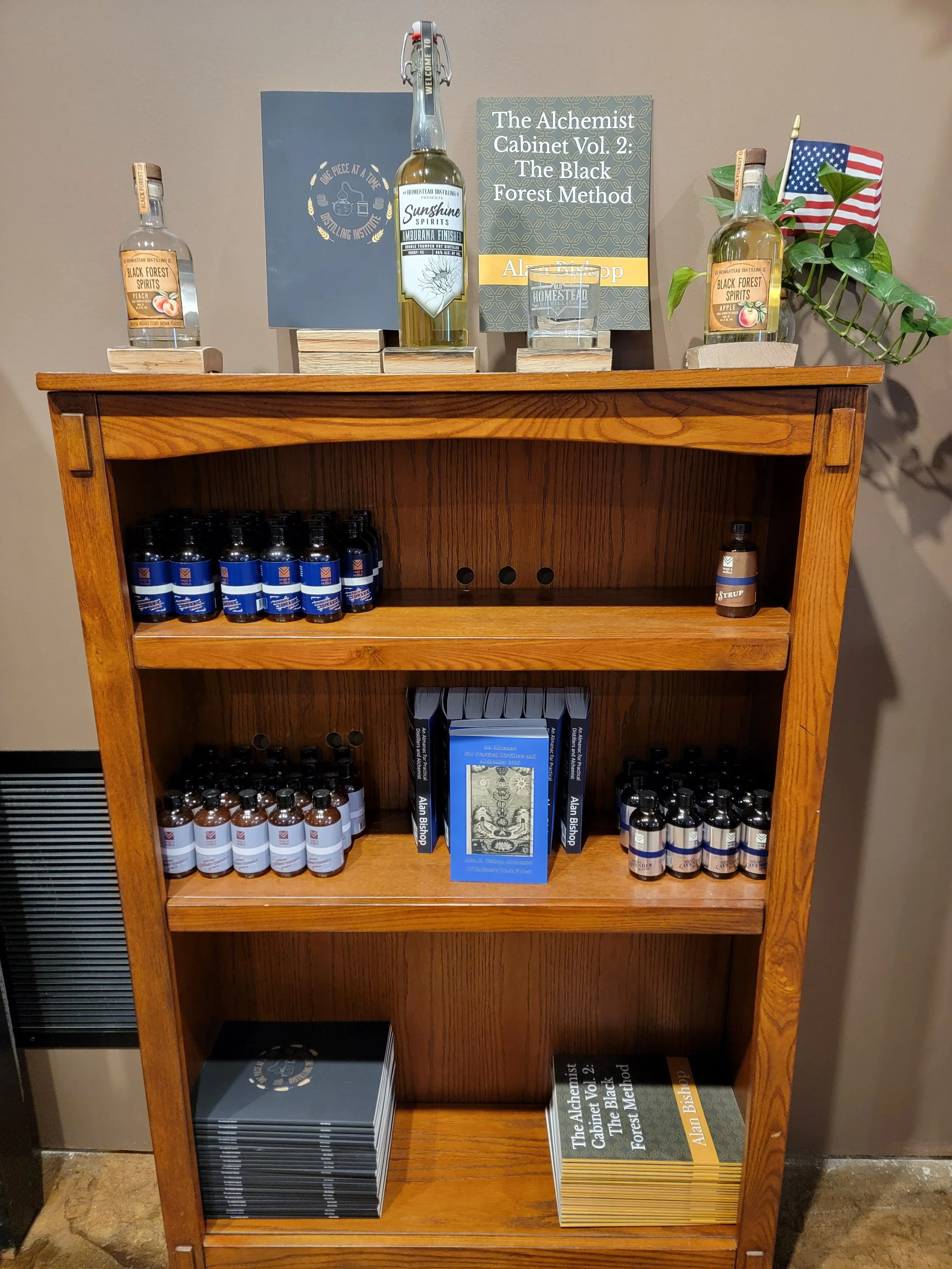 Books by the distiller and much more in the Mercantile at Old Homestead Distilling Co.