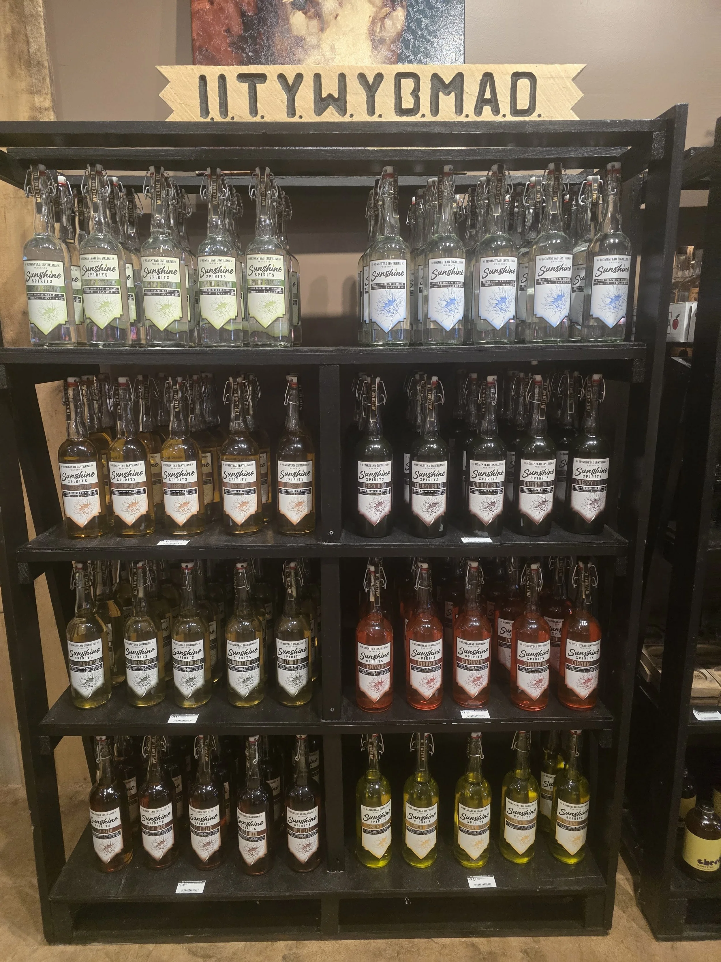 Craft spirits for purchase by the bottle at Old Homestead Distilling Co.