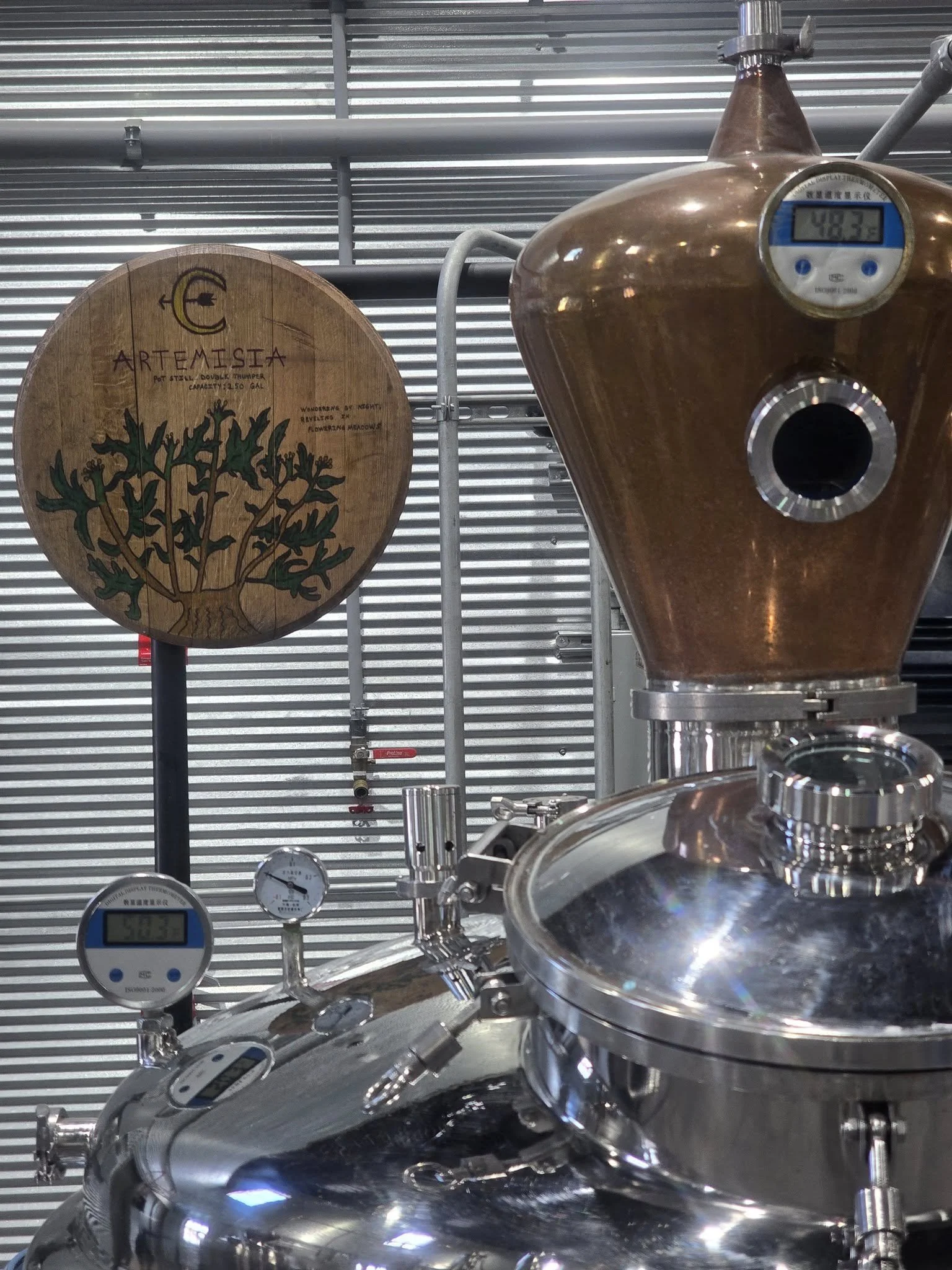 named pot still at Old Homestead Distilling Co.