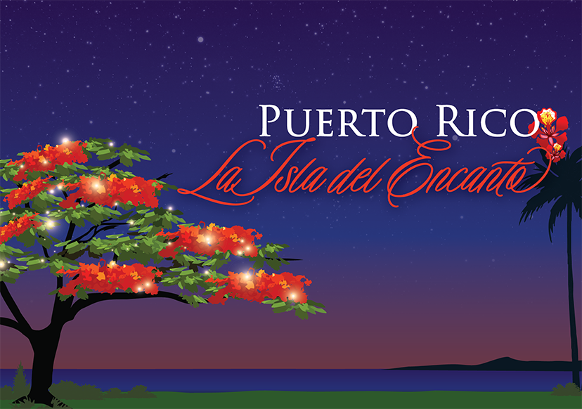 Puerto Rico: La Isla del Encanto artwork for the Prevent Cancer Foundation’s 2026 Annual Gala.