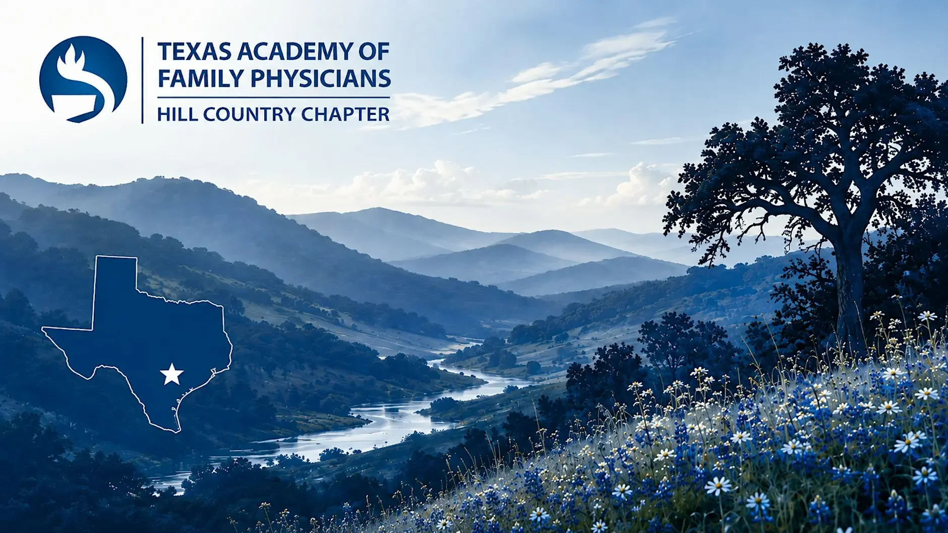 Texas Academy of Family Physicians Hill Country Chapter graphic for the 4th Annual Doc-to-Doc Meet and Greet.