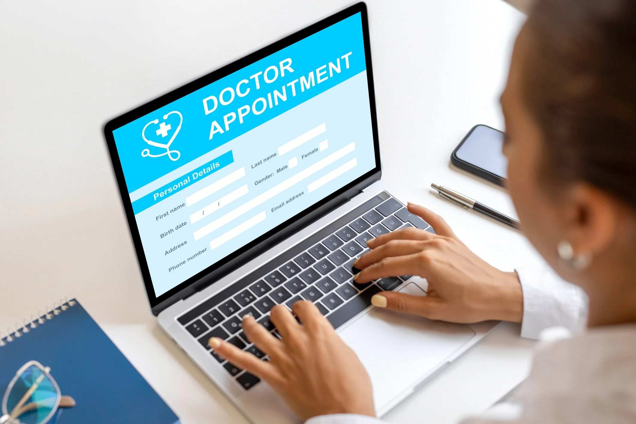 Patient taking the next step by scheduling a healthcare appointment to discuss lung cancer screening.