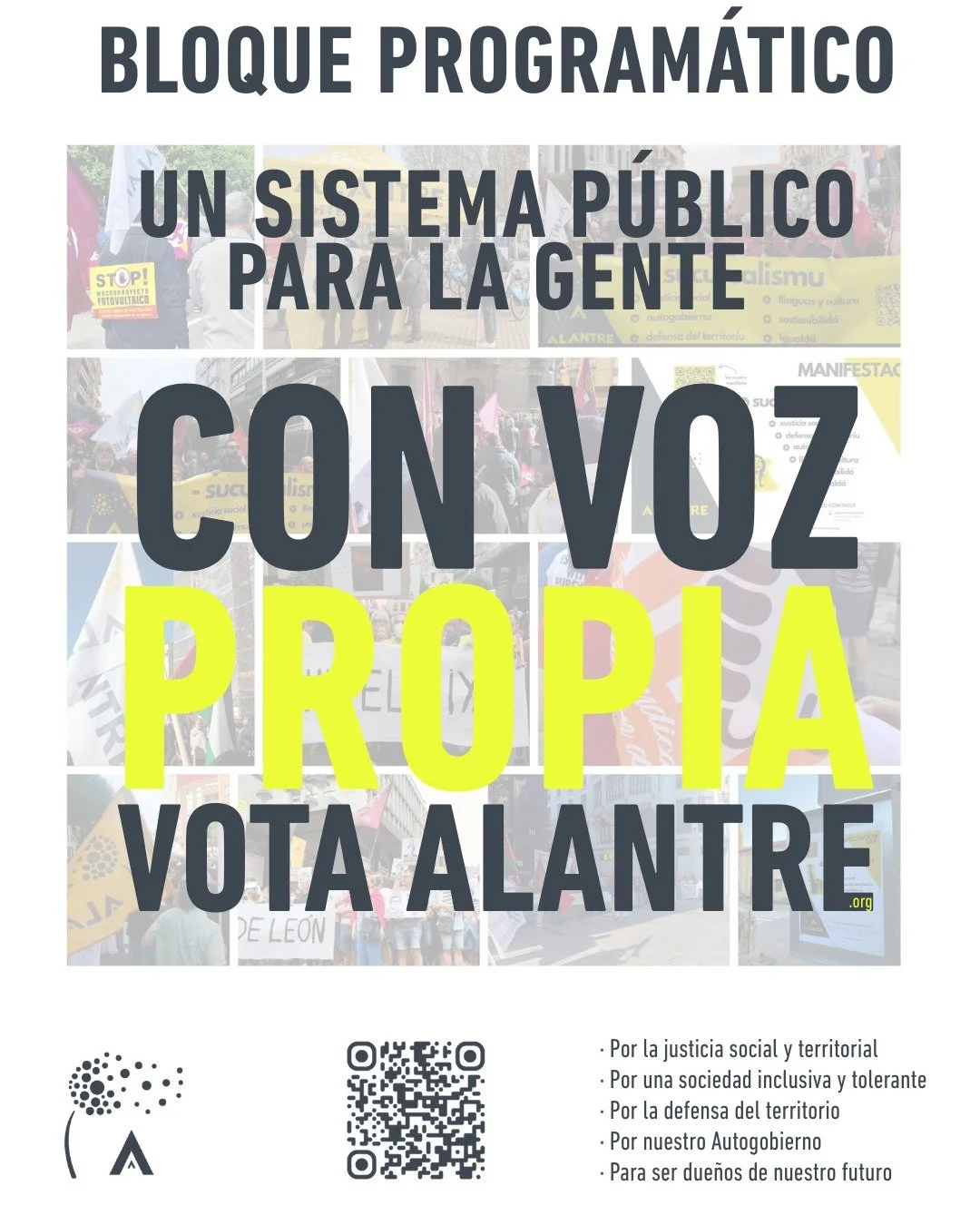Alantre presenta su programa para un sistema público que ponga la vida en el centro