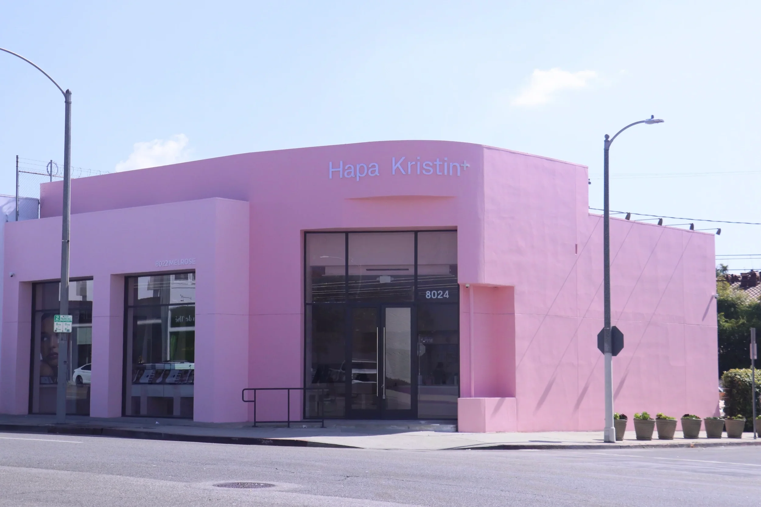 Pink storefront with