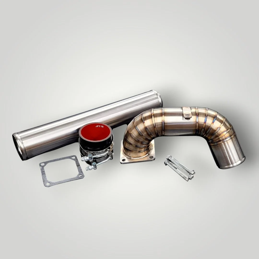 Intake horn and piping kit for 5.9L 12/24V Cummins Engines in 1994-2002 Ram 2500/3500