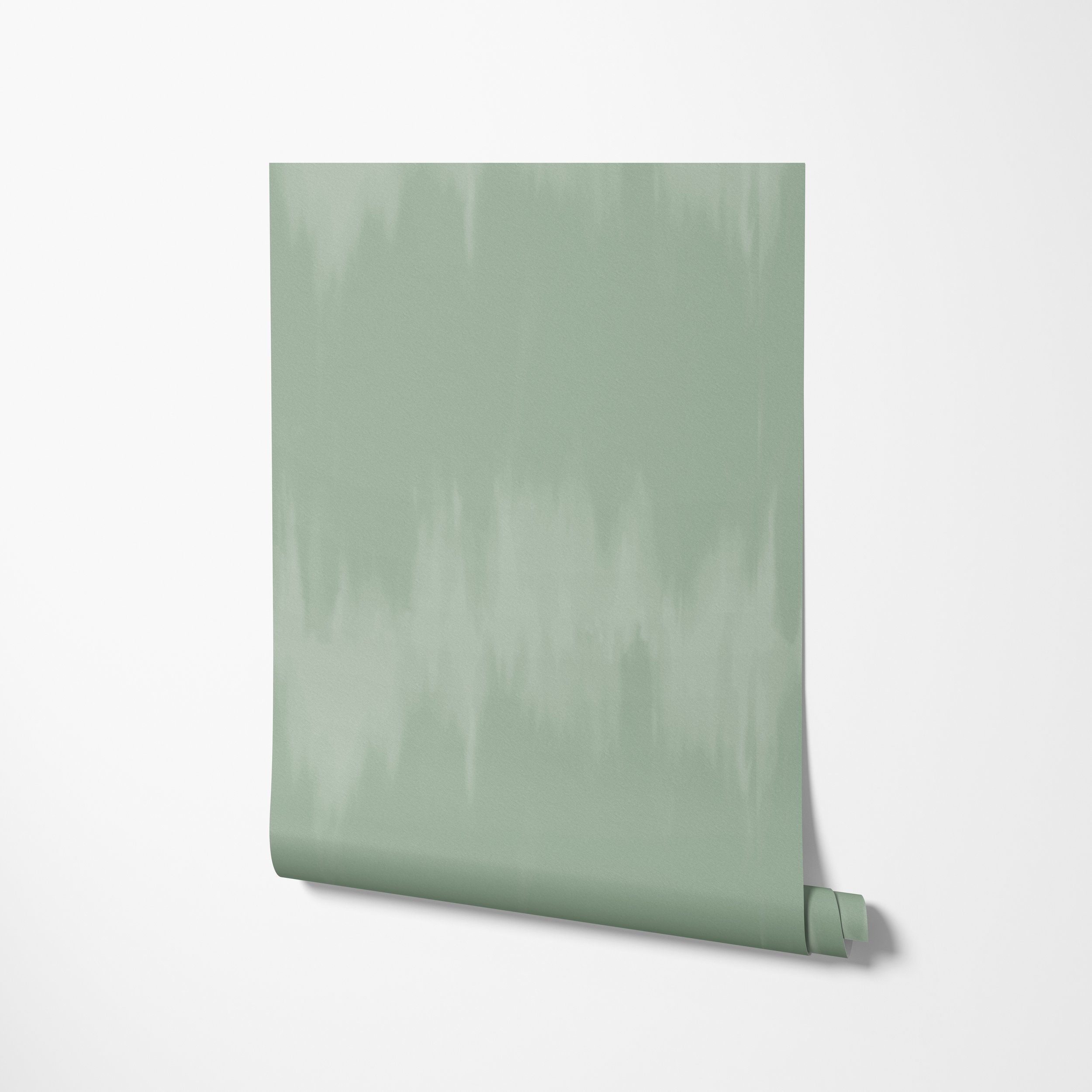 Wallpaper-unrolling-on wall-ombre veil green. jpg.jpg