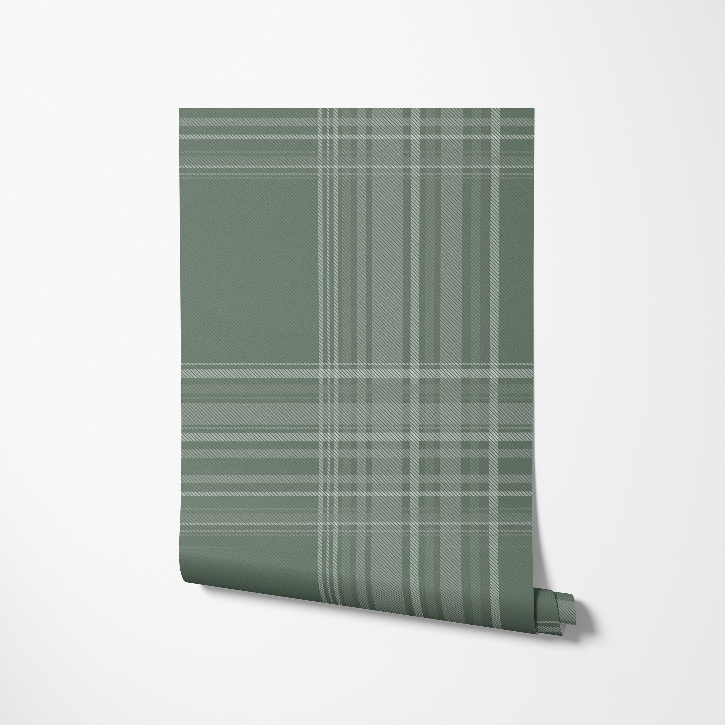 Wallpaper-unrolling-on wall-TAILORED GLEN green.jpg