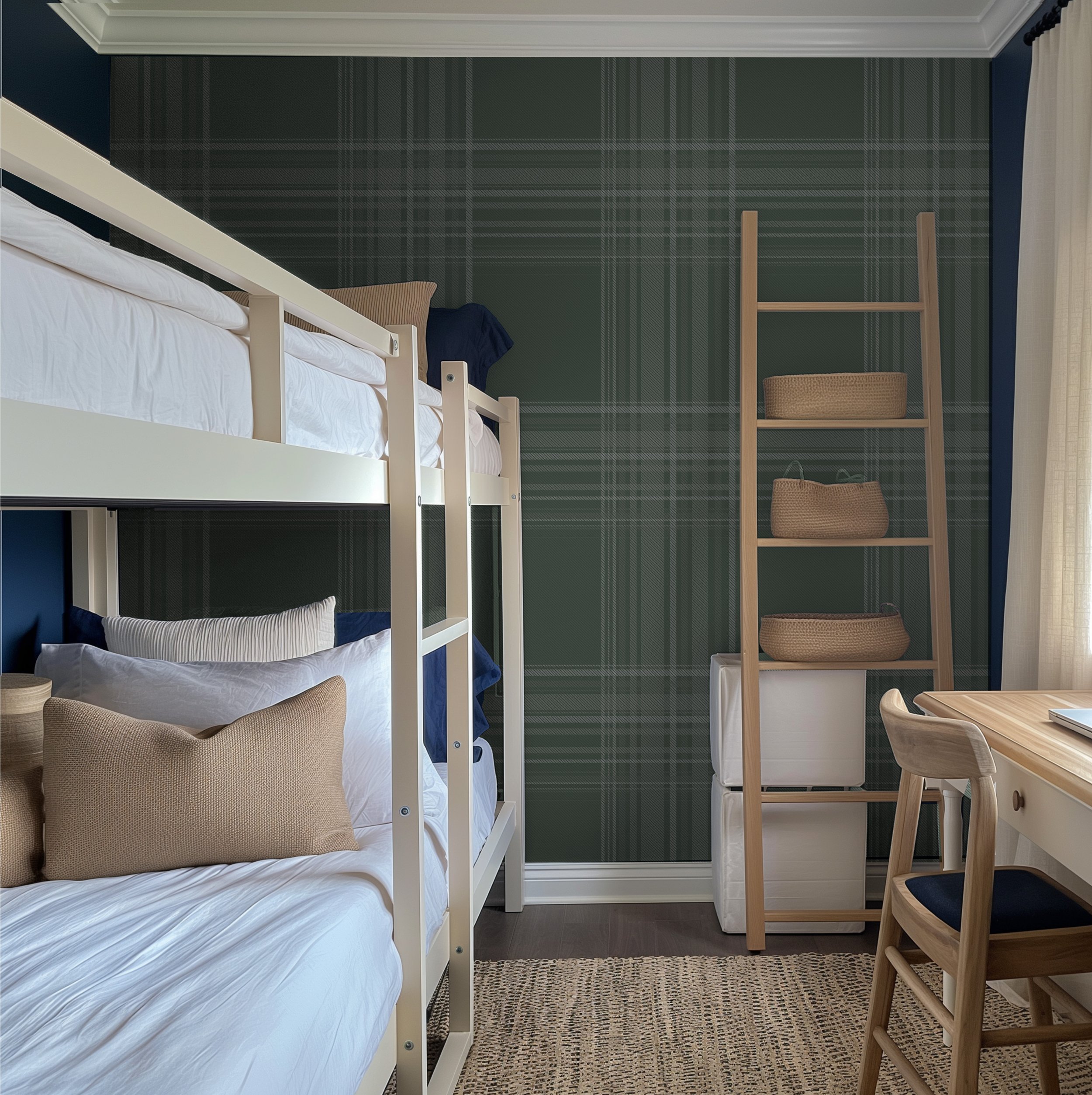 boys bedroom with bunks- tailored glen green.jpg