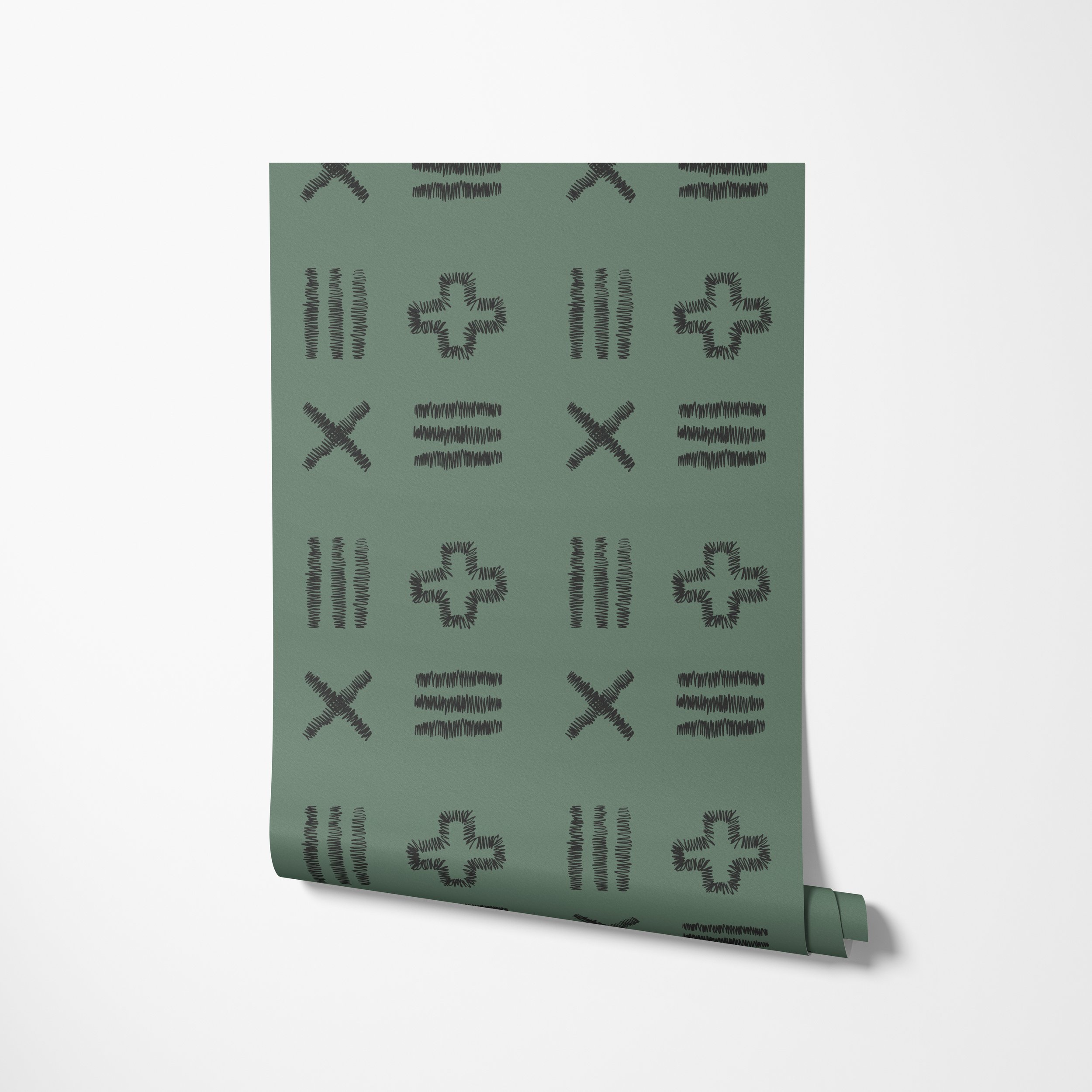 Wallpaper-unrolling-on wall-stitch-code green.jpg