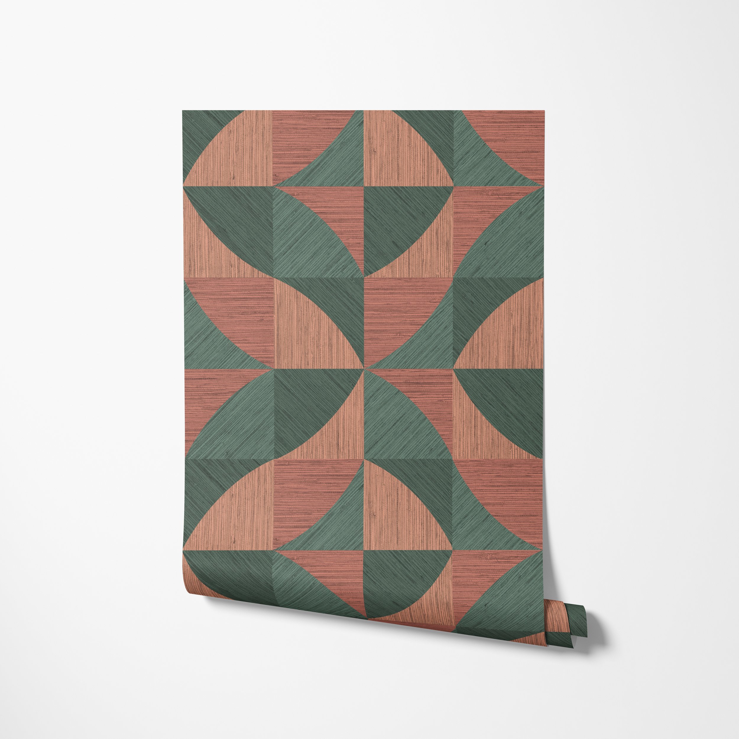 Wallpaper-unrolling-on wall couture cuts coral green.jpg