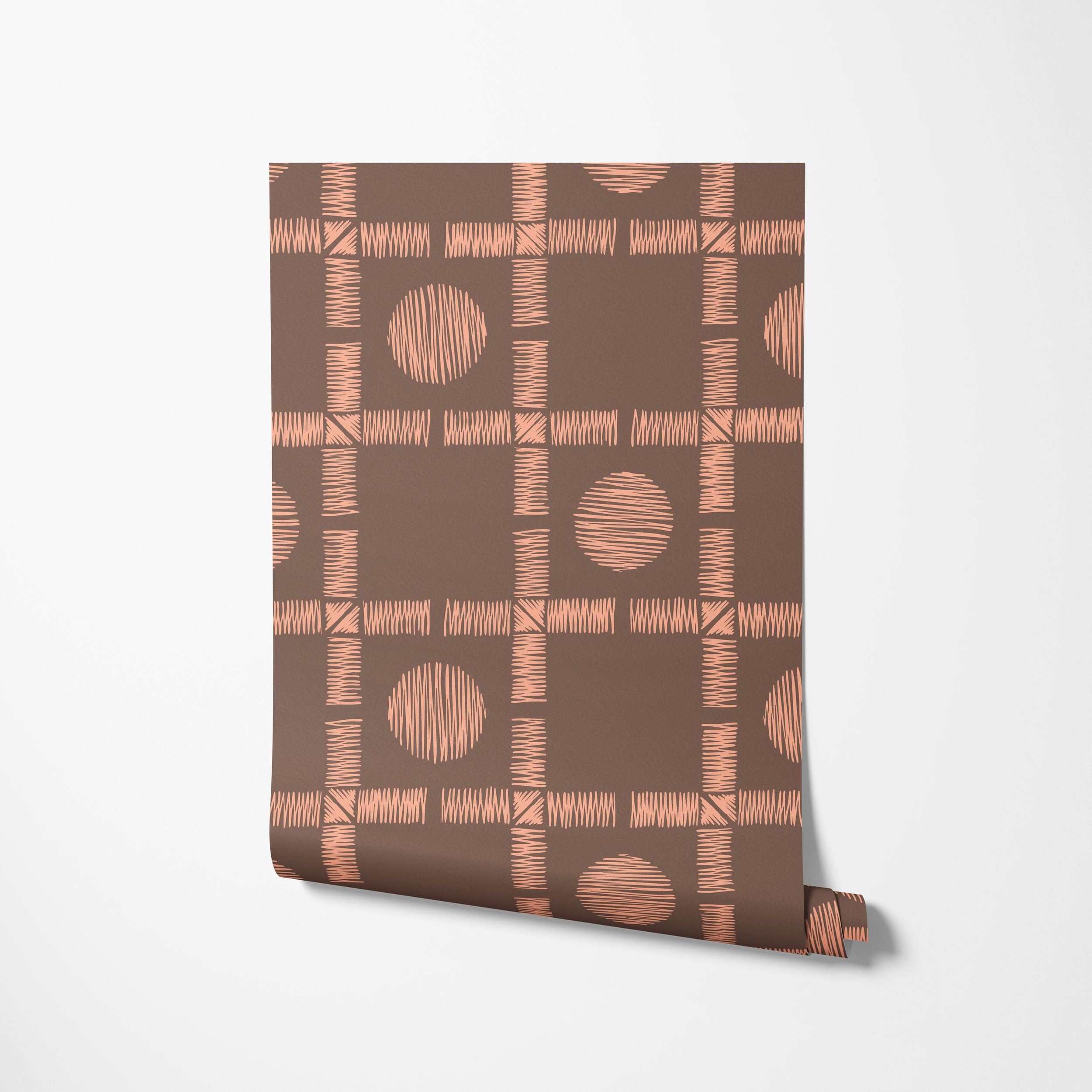 Wallpaper-unrolling-on wall-Stitch craft brown.jpg