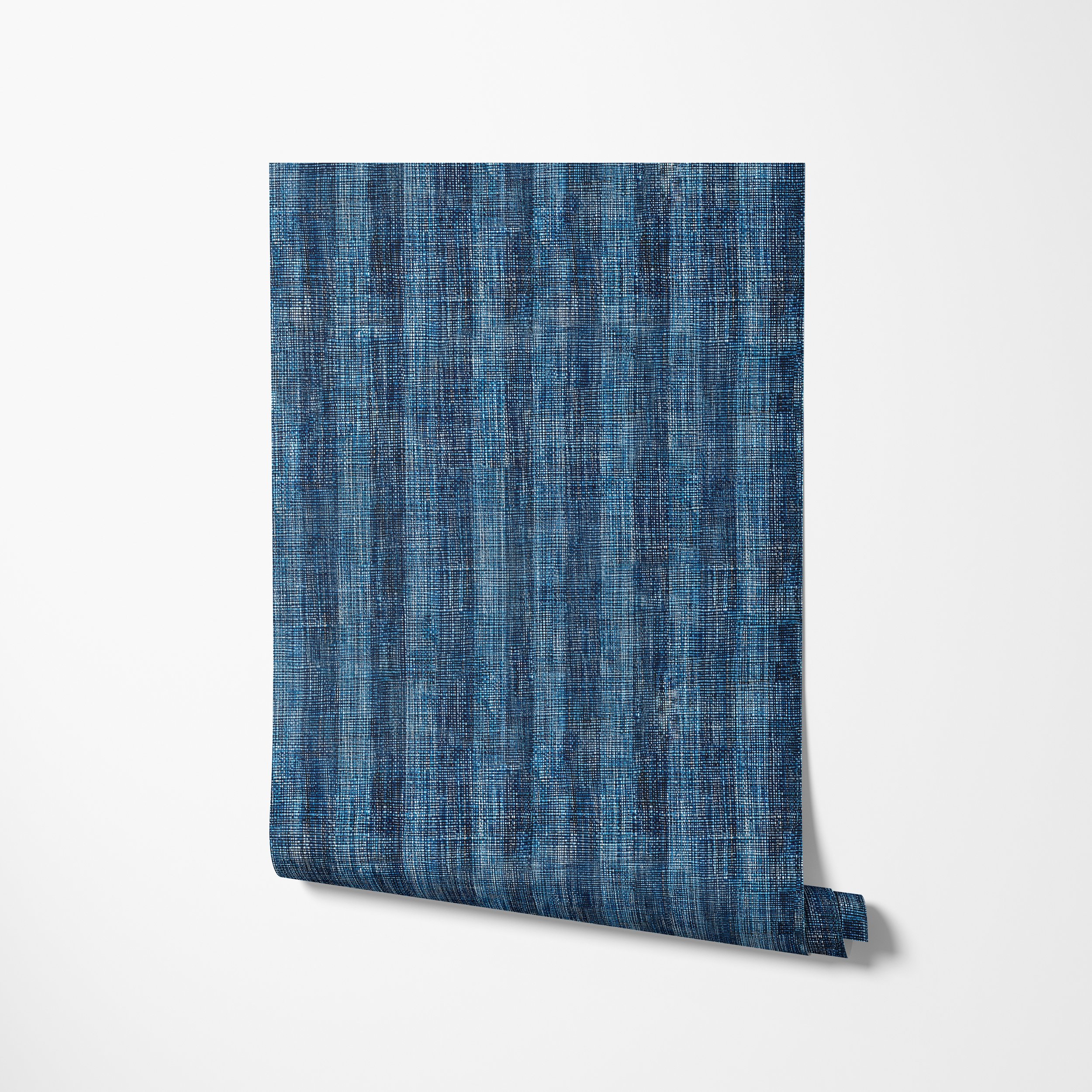 Wallpaper-unrolling-on wall-core-denim-STRIPE.jpg