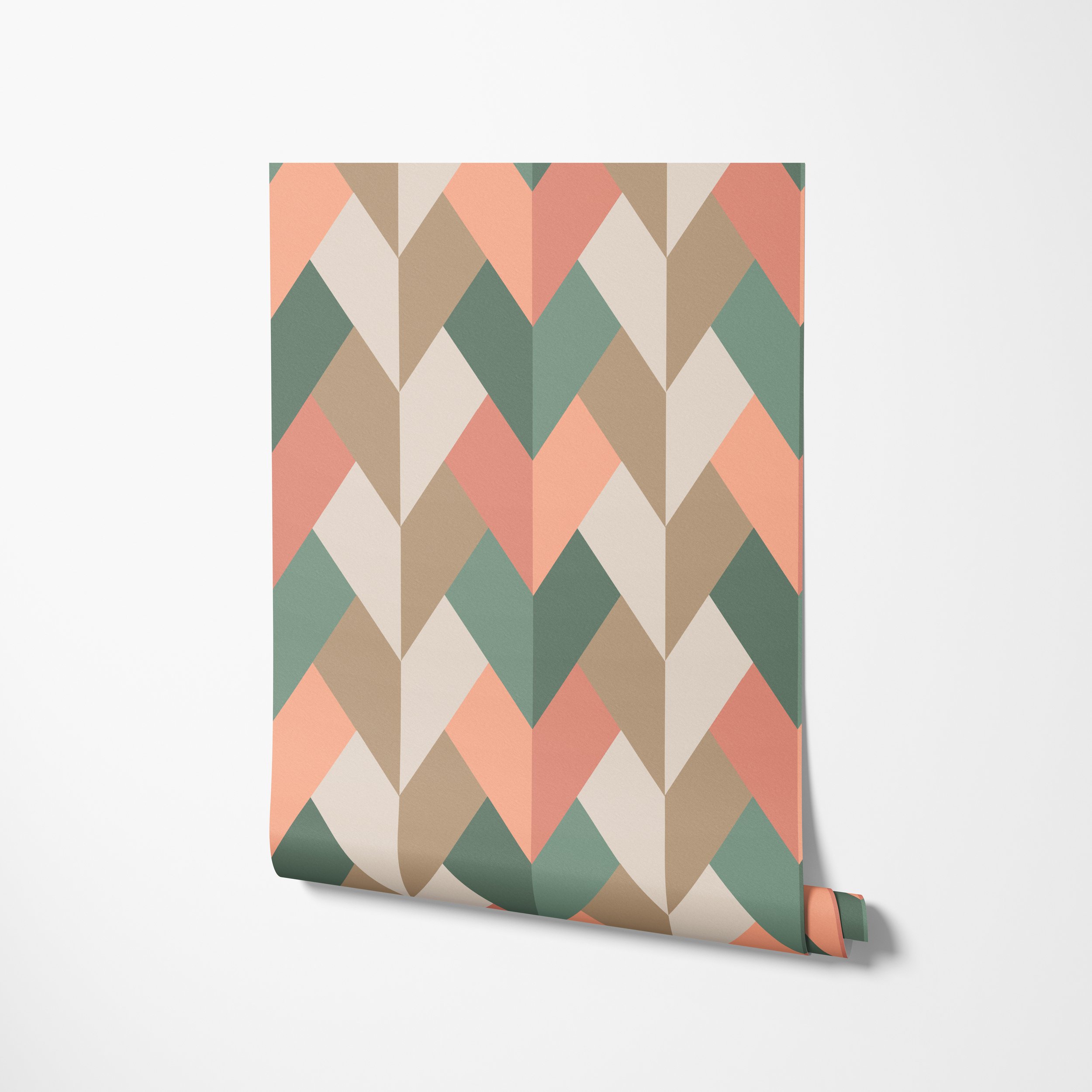 Wallpaper-unrolling-on wall herring knit coral-tan.jpg