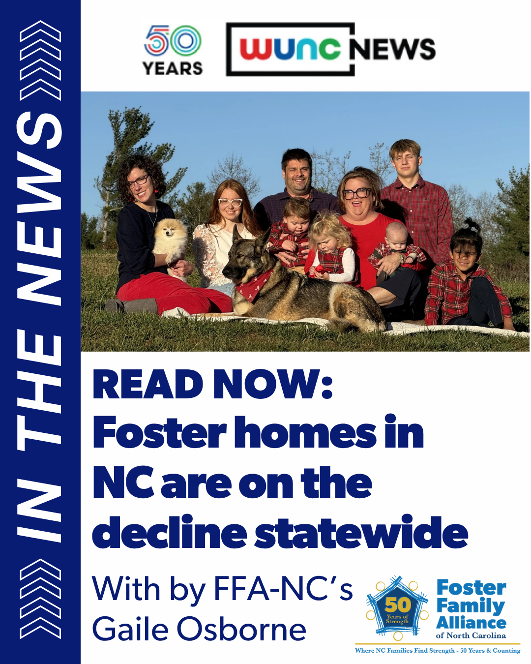 Foster homes in NC are on the decline statewide