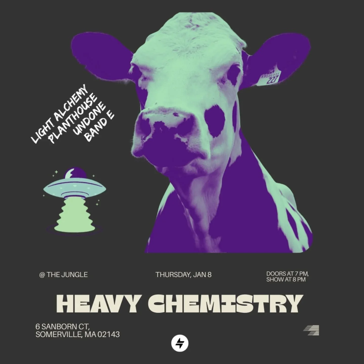 Wow! What a way to kick off the year. Last Thursday we SOLD OUT THE JUNGLE. Four of our incredible Heavy Chemistry bands packed the house and did not disappoint. 

If this is a foreshadow for the year to come, we are stoked on 2026. 

Our next show i