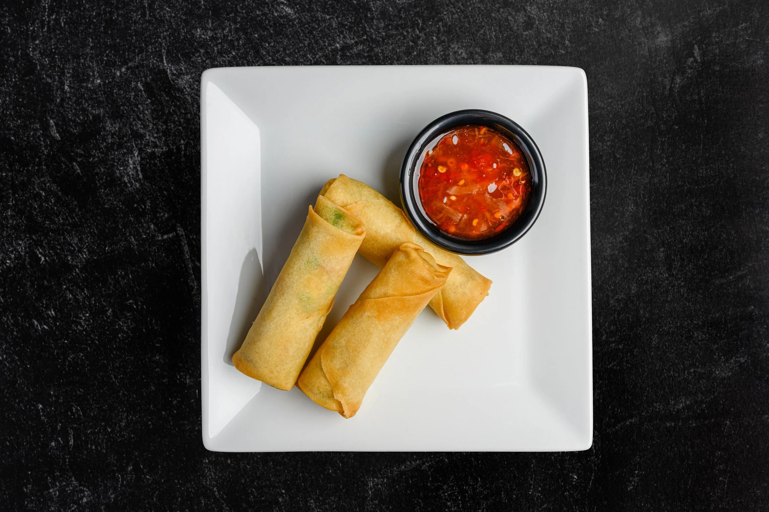 || FRIED VEGGIE SPRING ROLLS || Three Veggie Spring Rolls + Orange Zing Sauce 