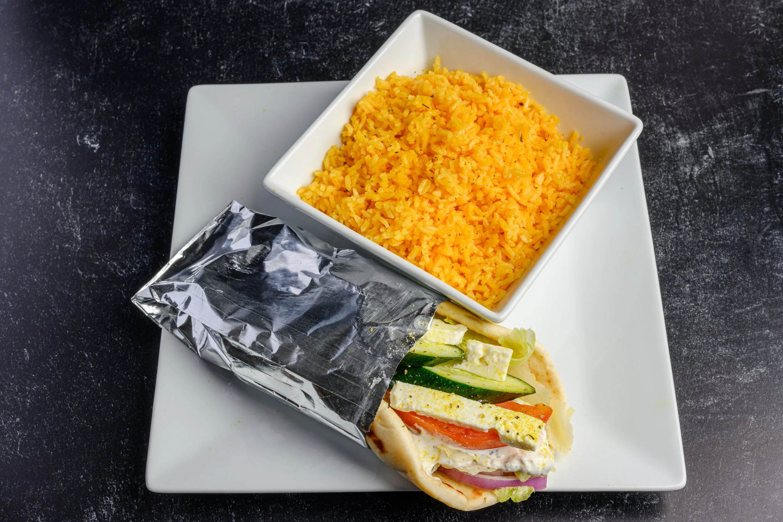 || #2 COMBO MEAL OPTION ||

Veggie Pita Sandwich + Lemon Rice + Drink