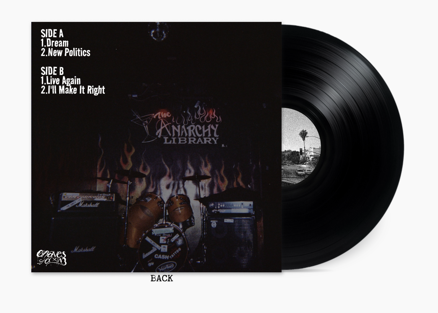 Aw Shux 7-inch Vinyl Record, Back, 'I'll Make It Right', Punk hardcore Alternative Band Music