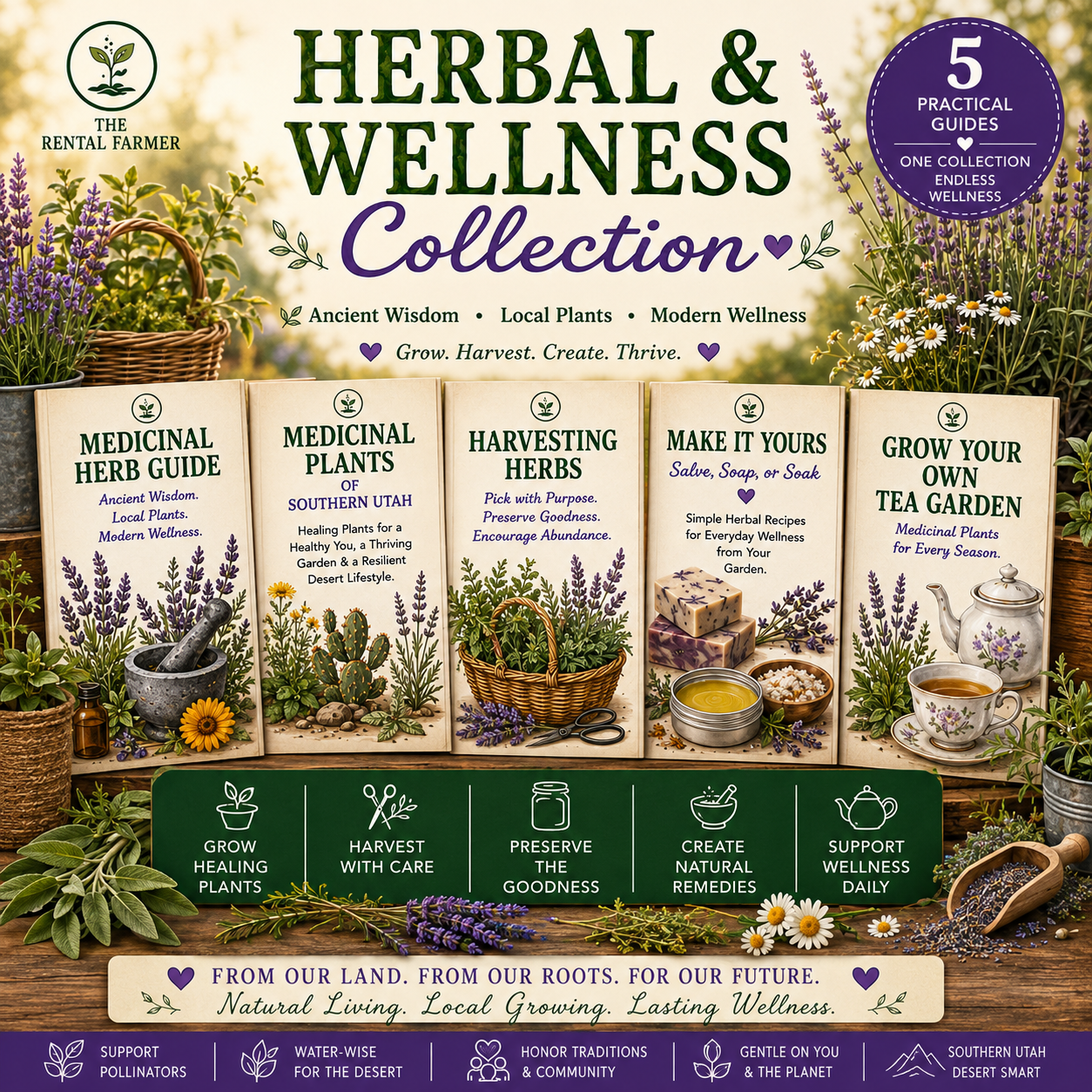 Herbal & Wellness Collection - 5 Garden Guides