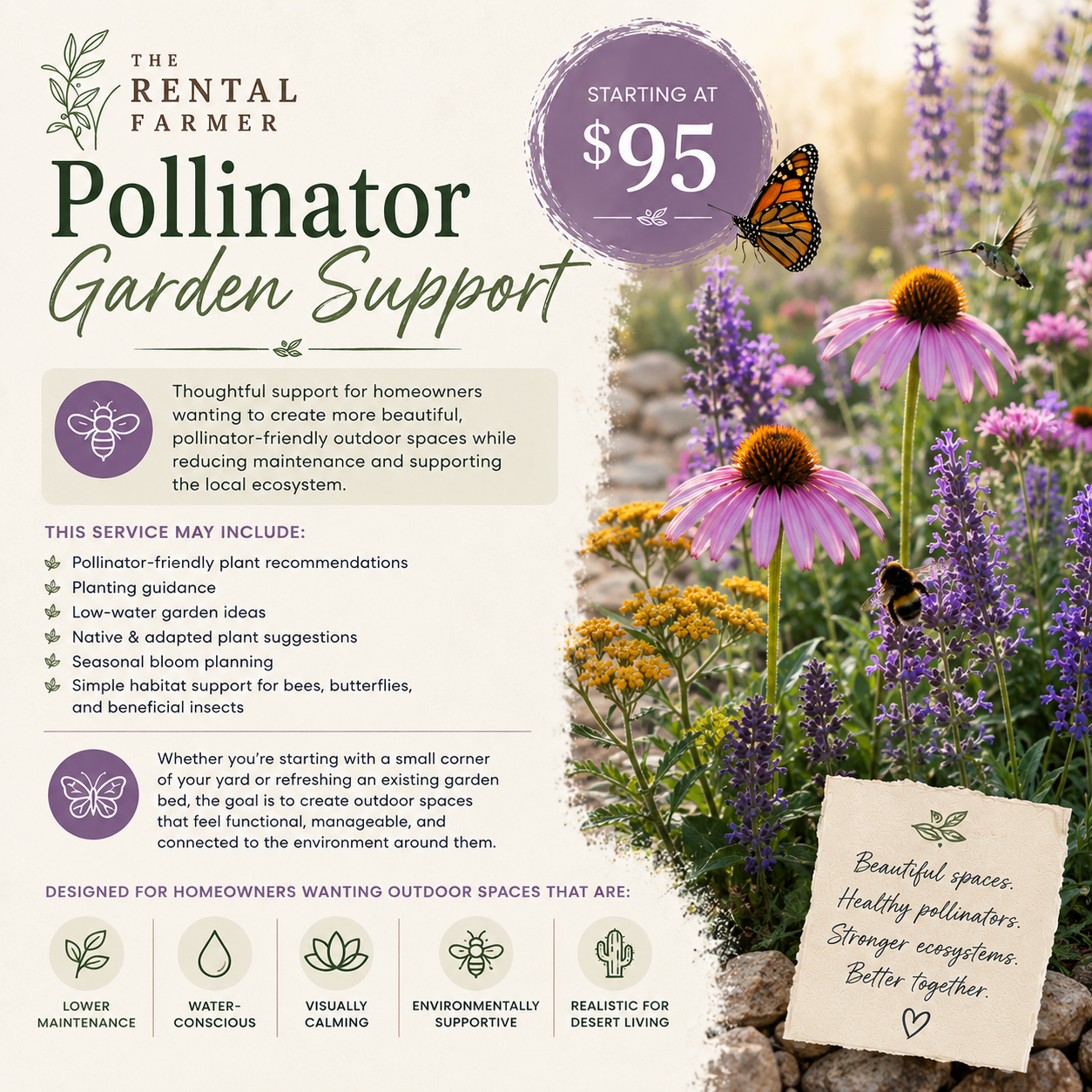 Pollinator Garden Support