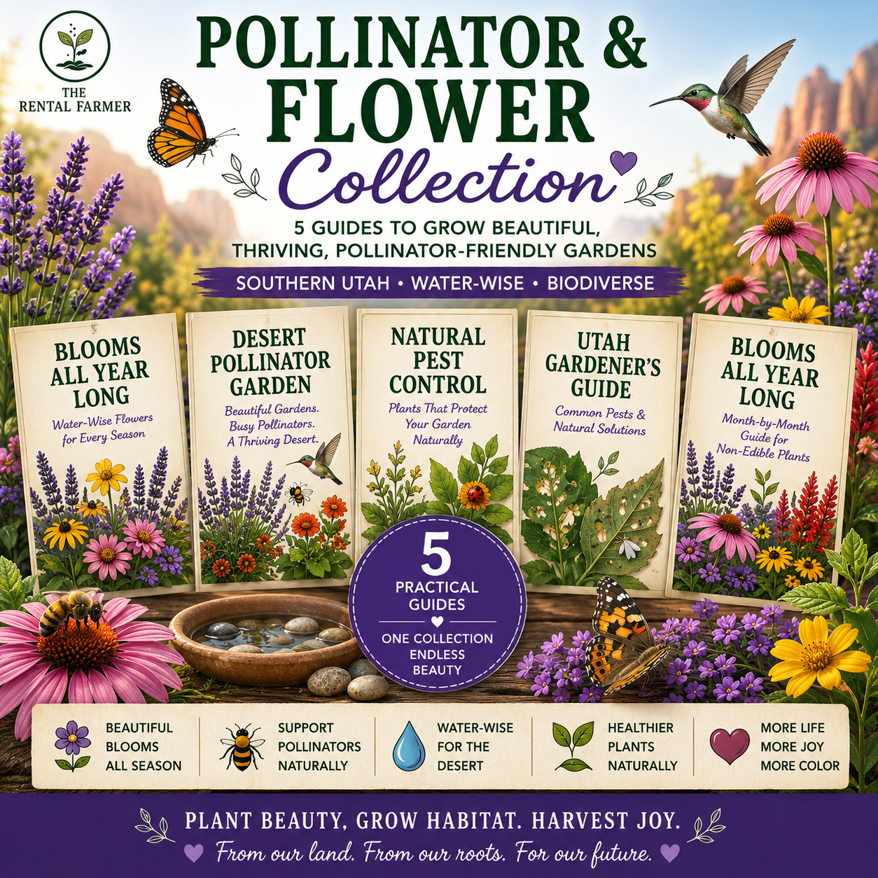 Pollinator & Flower Collection - 5 Garden Guides