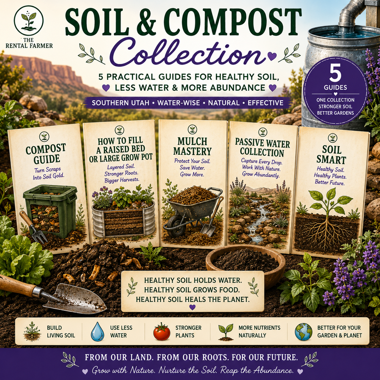 Soil & Compost Collection - 5 Garden Guides
