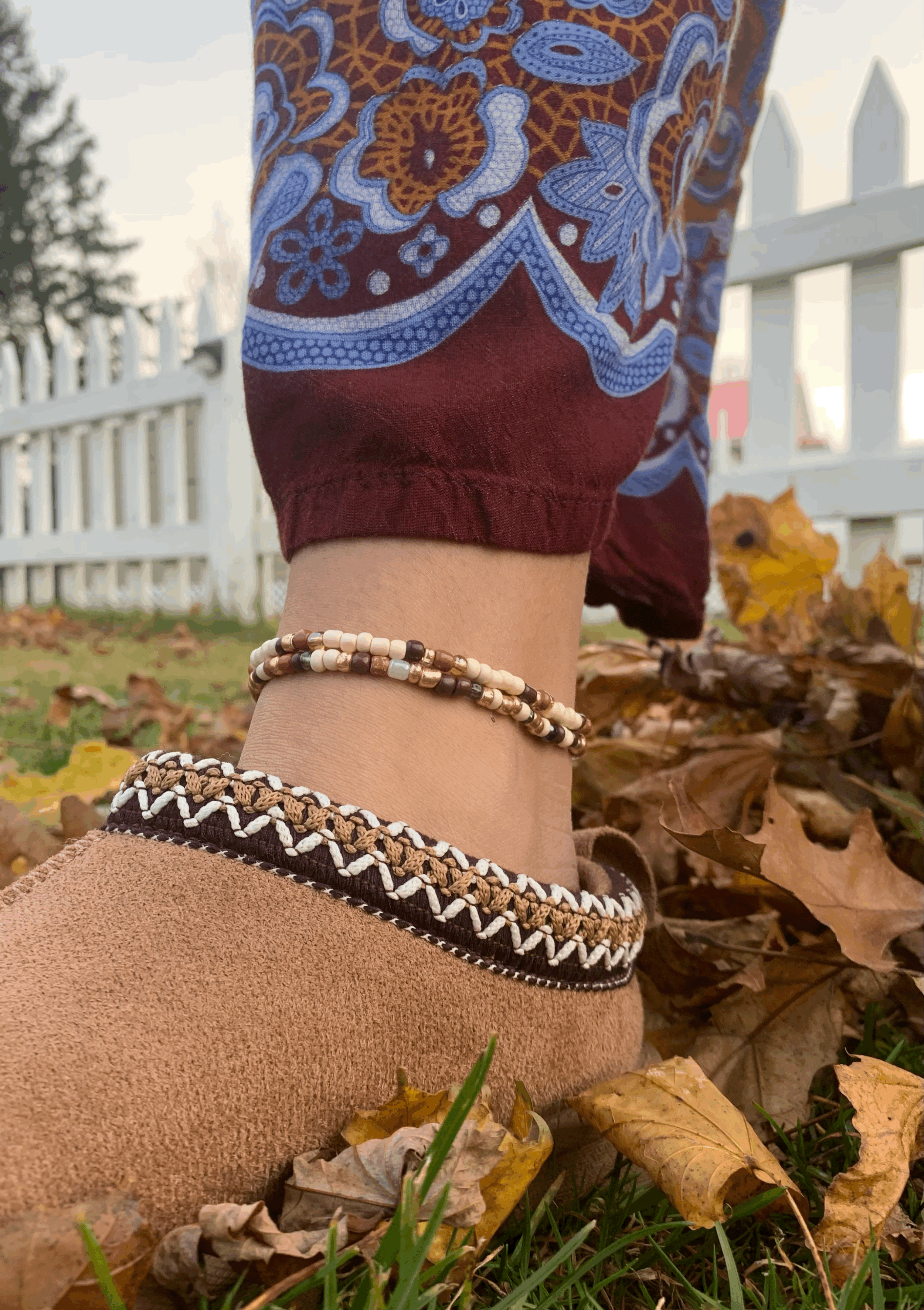 Gingerbread Anklet Set