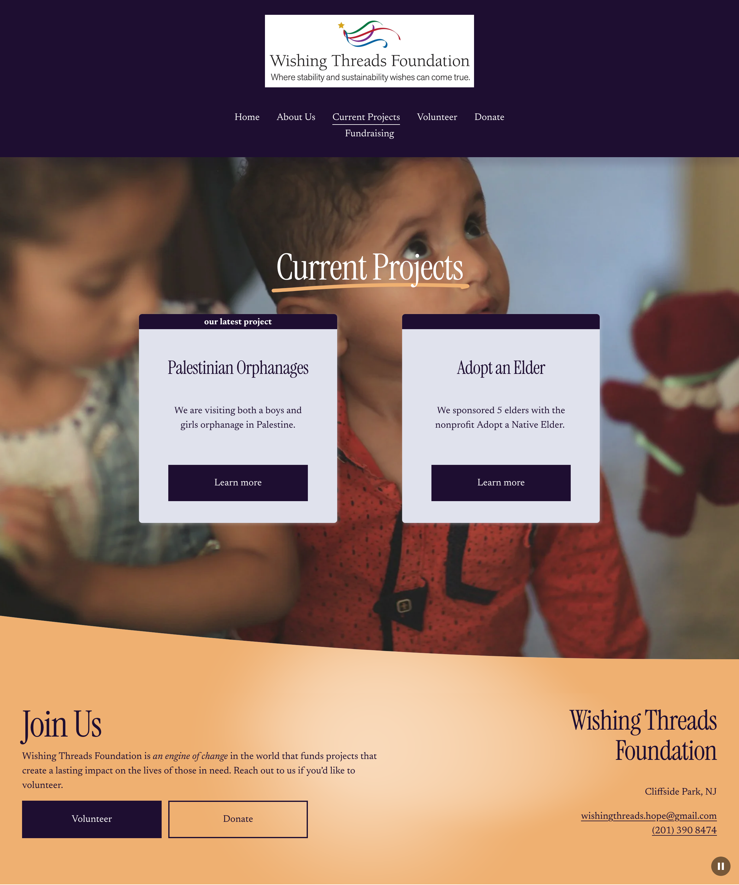 Palestinian Orphanages Donation for Wishing Threads Foundation