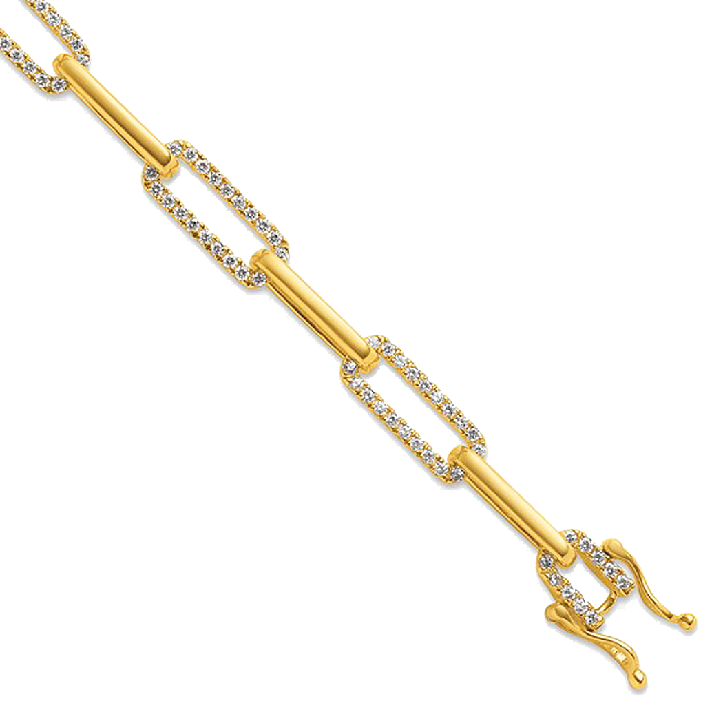 10K Yellow Gold Lab Grown Diamond Bracelet