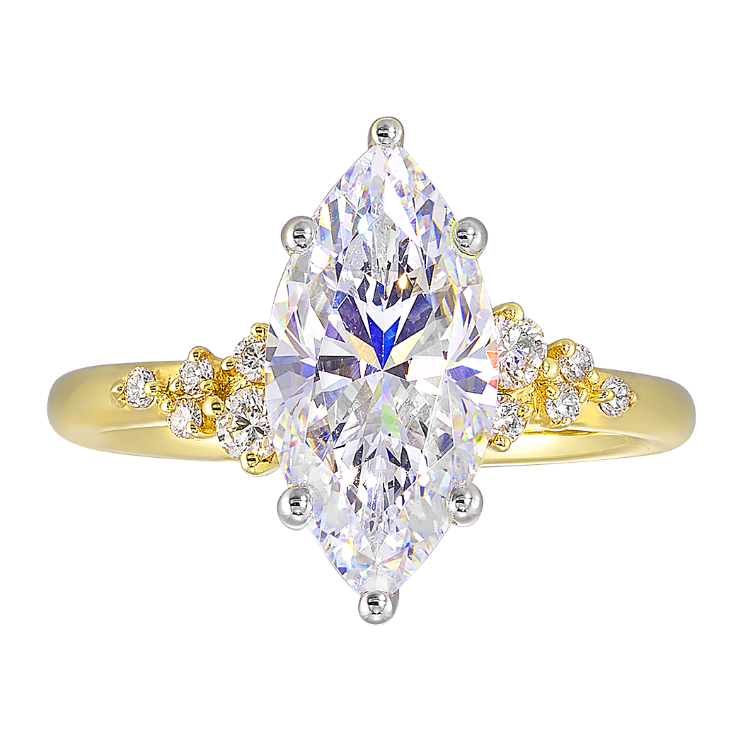 14K Yellow Gold Diamond Semi Mount Ring