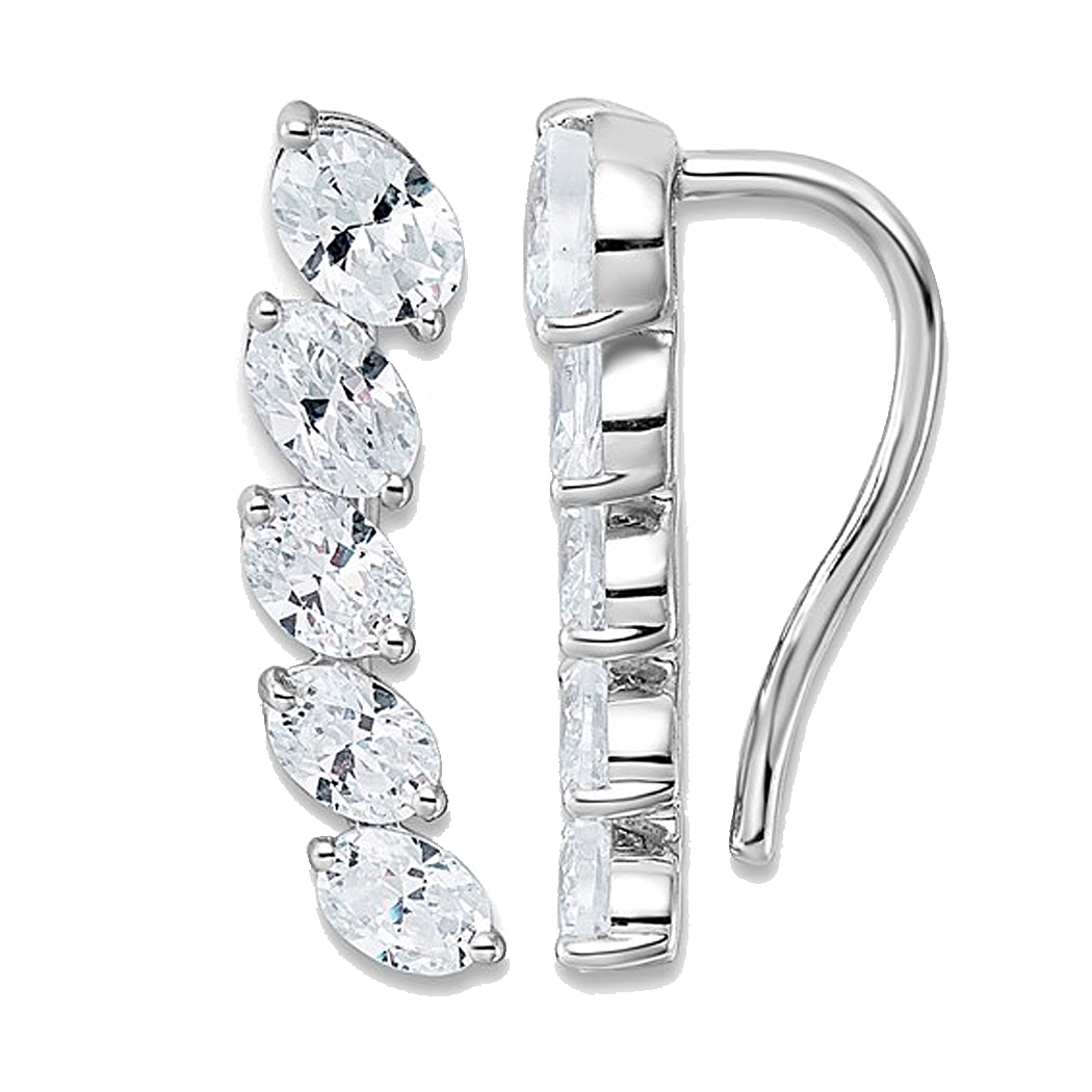 14K White Gold Lab Grown Diamond Earrings