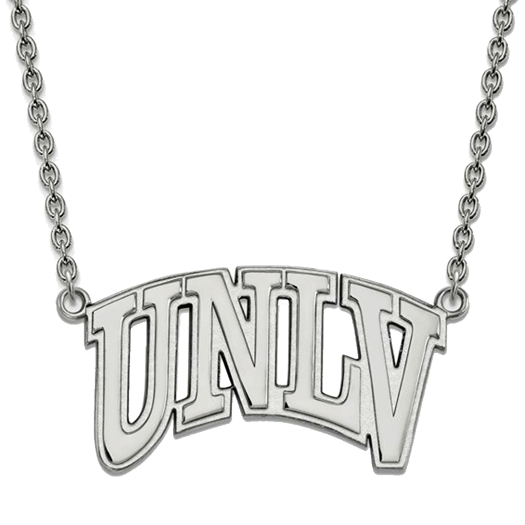 14K White Gold UNLV Necklace