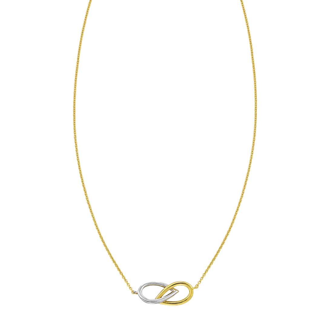 Gold Plated Sterling Silver Interlink Necklace