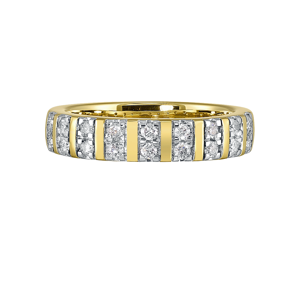 14K Yellow Gold Diamond Fashion Band